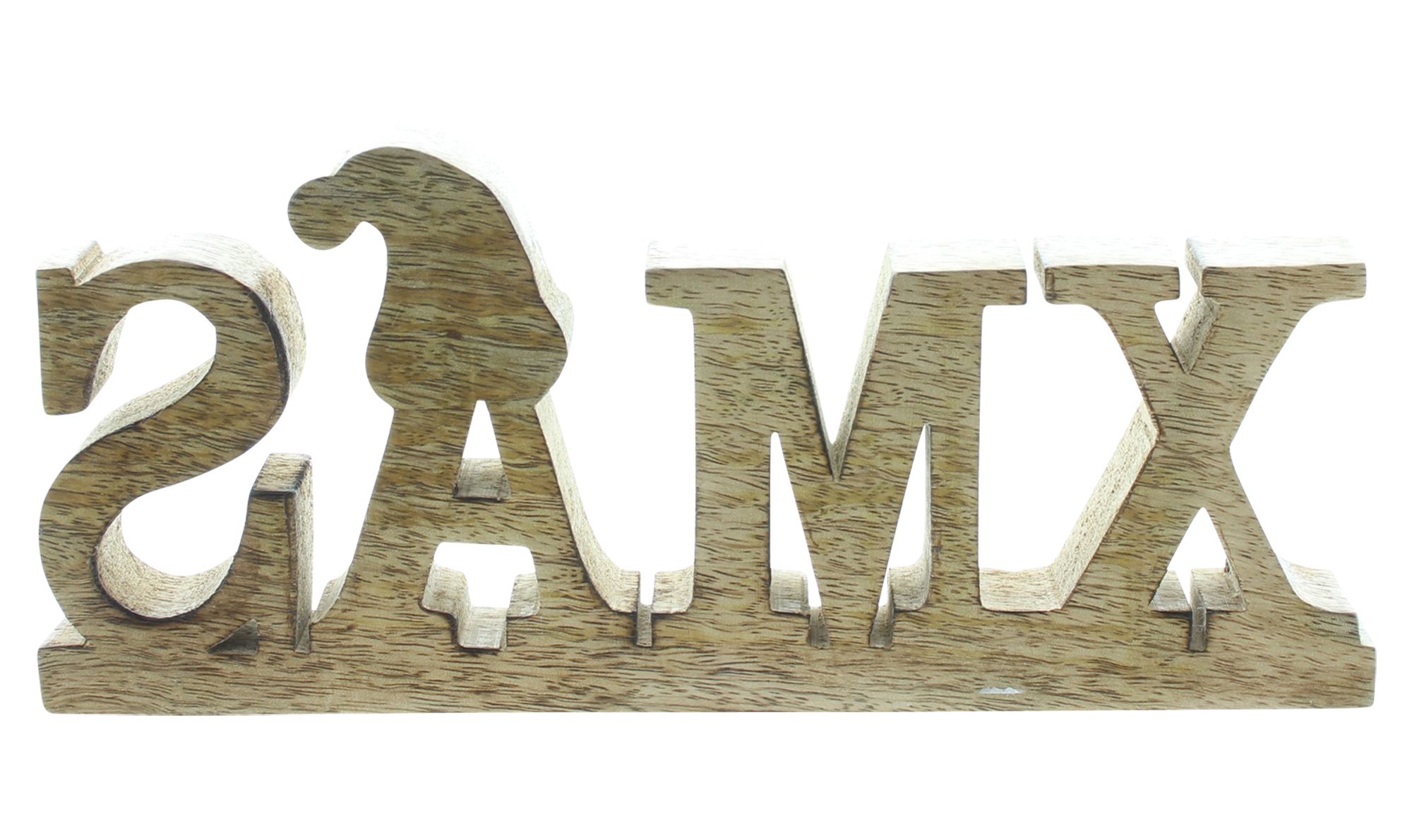 Schriftzug "XMAS" mit Zipfelmütze  im Frank Flechtwaren Online Shop für Sterne kaufen