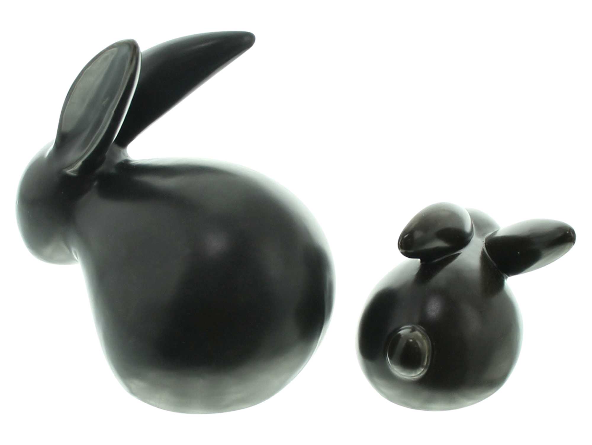 Hase "Black", 2er Set  im Frank Flechtwaren Online Shop für Ostern kaufen