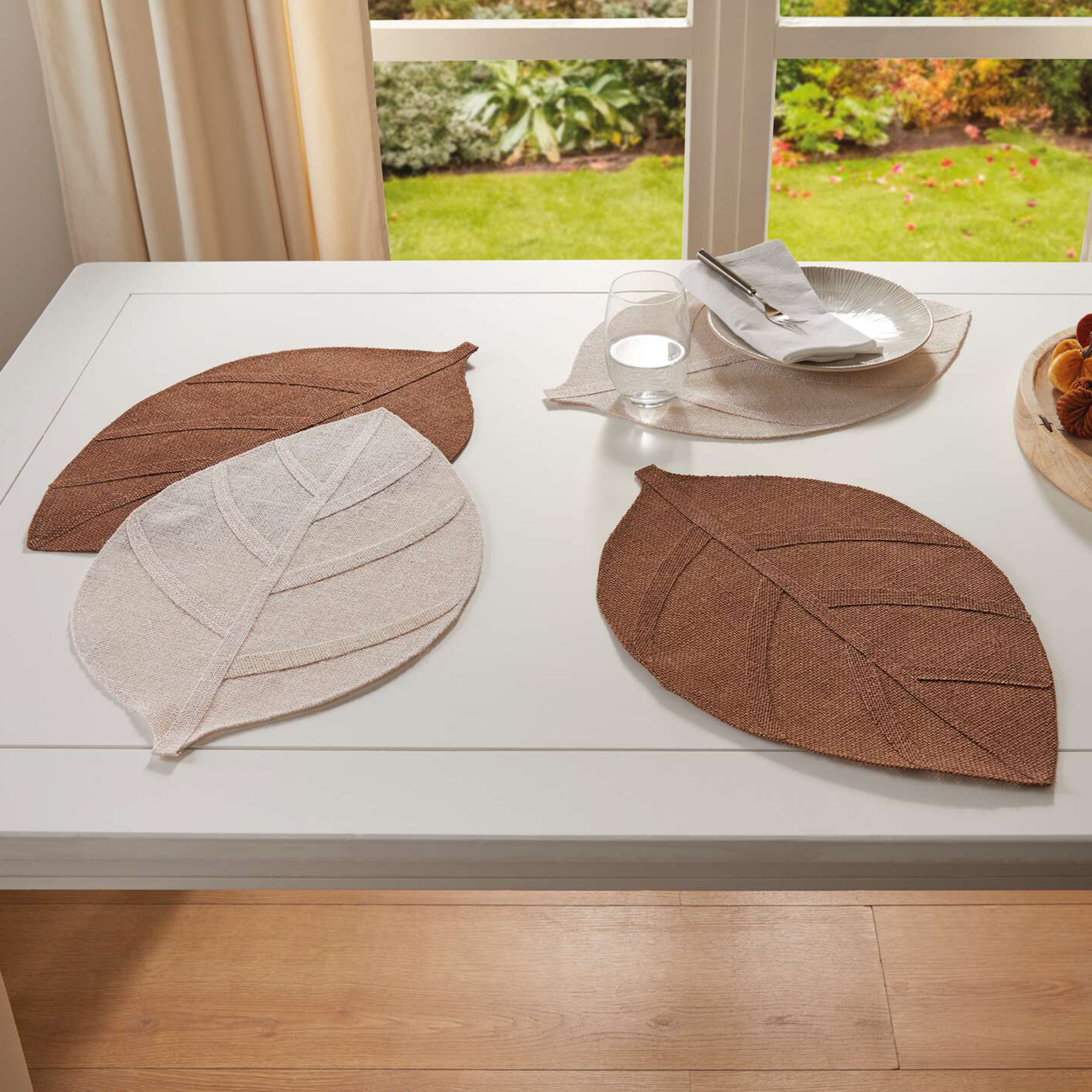 Platzmatte "Blatt", 4er Set  im Frank Flechtwaren Online Shop kaufen