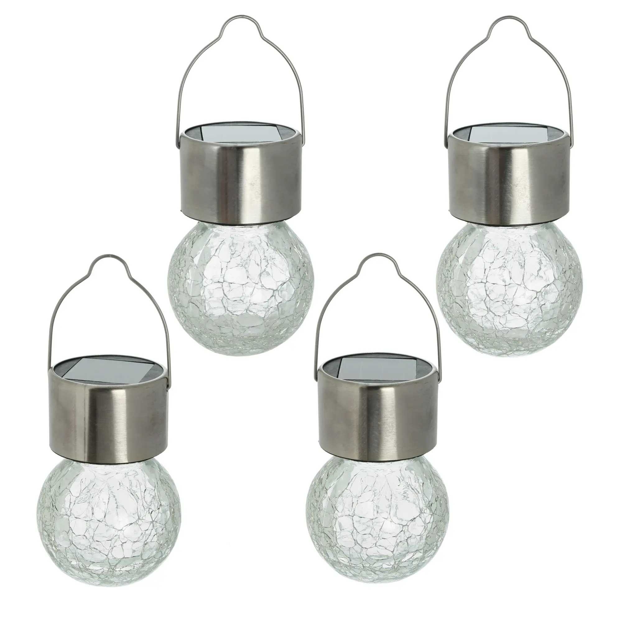 Solar-LED "Kristall", 4er Set  im Frank Flechtwaren Online Shop für Gartenbeleuchtung kaufen