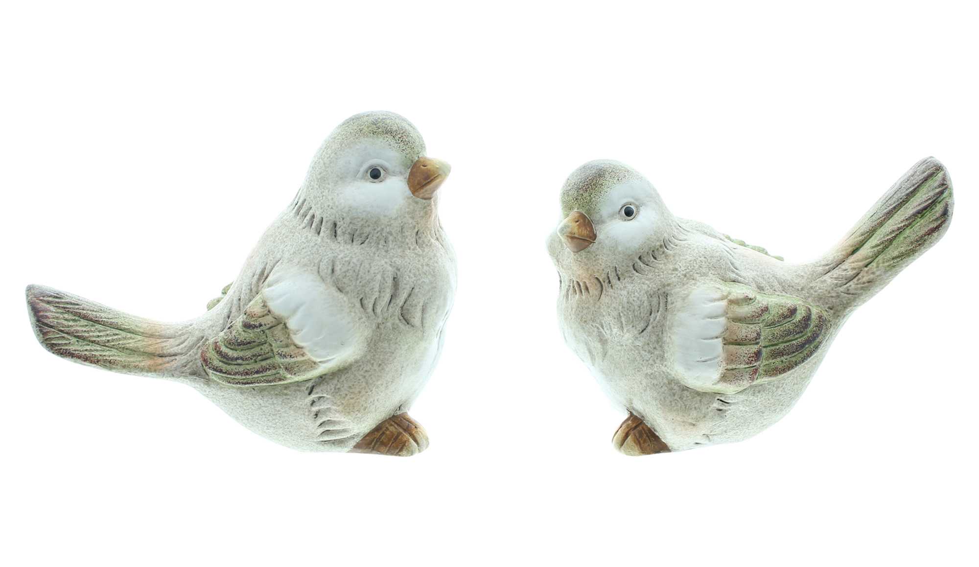 Vogel "Piepmatz", 2er Set  im Frank Flechtwaren Online Shop für Gartenfiguren kaufen