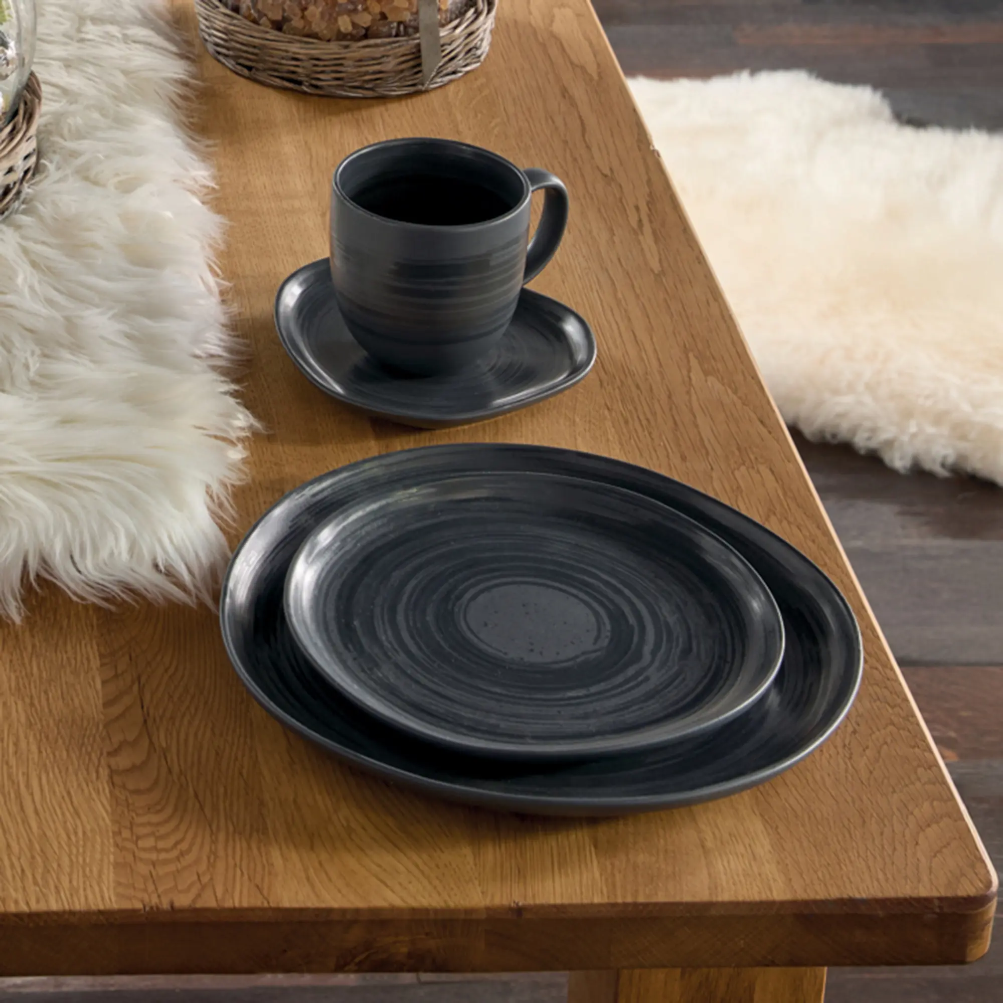 Teller "Circle", 2er Set  im Frank Flechtwaren Online Shop kaufen