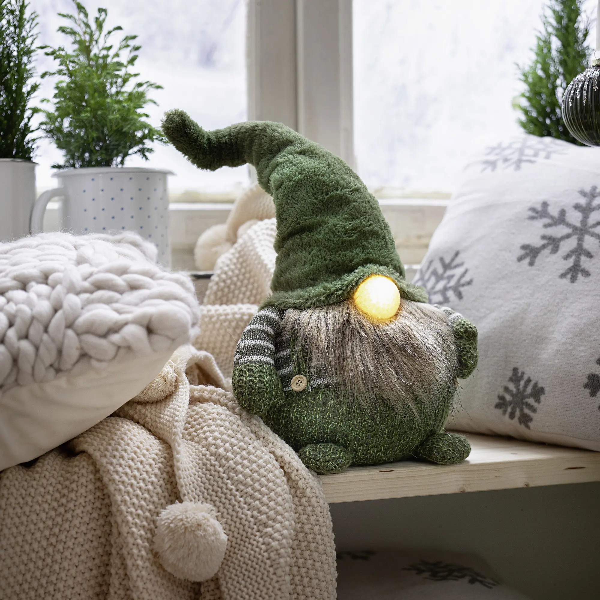 LED-Wichtel "Green"  im Frank Flechtwaren Online Shop kaufen
