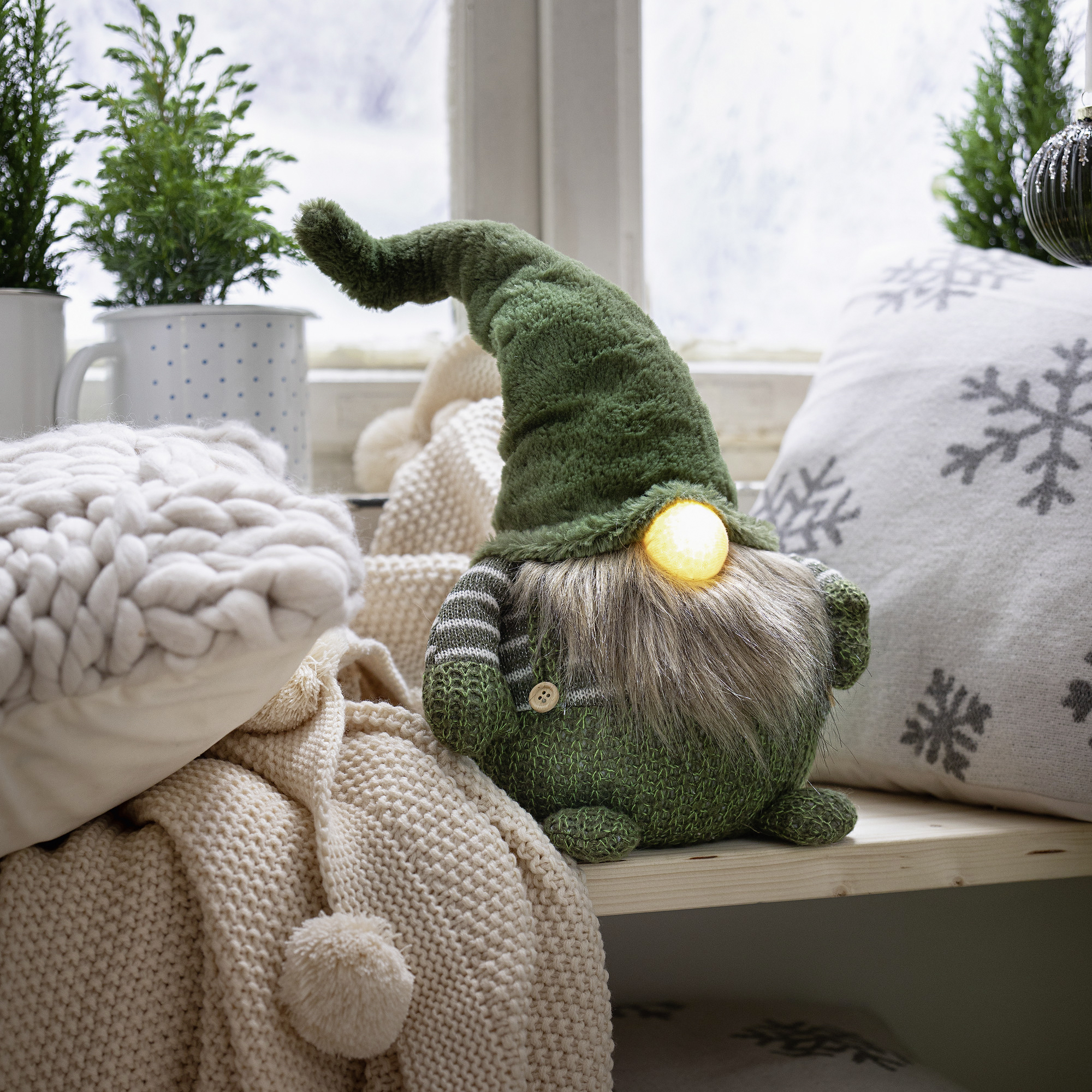 LED-Wichtel "Green"  im Frank Flechtwaren Online Shop für Herbst kaufen