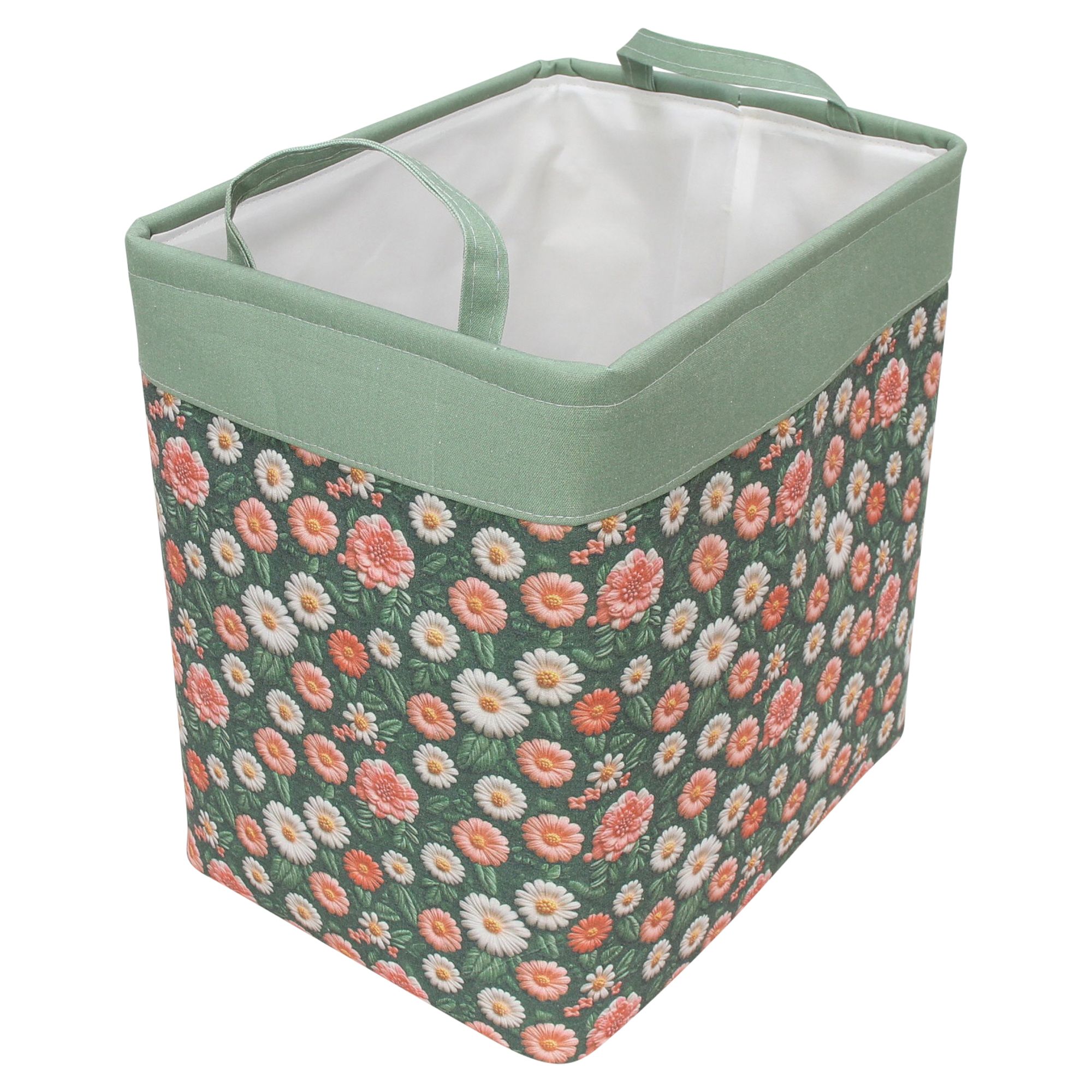 Stoffkorb "Blumen", groß  im Frank Flechtwaren Online Shop für Gerade eingetroffen kaufen