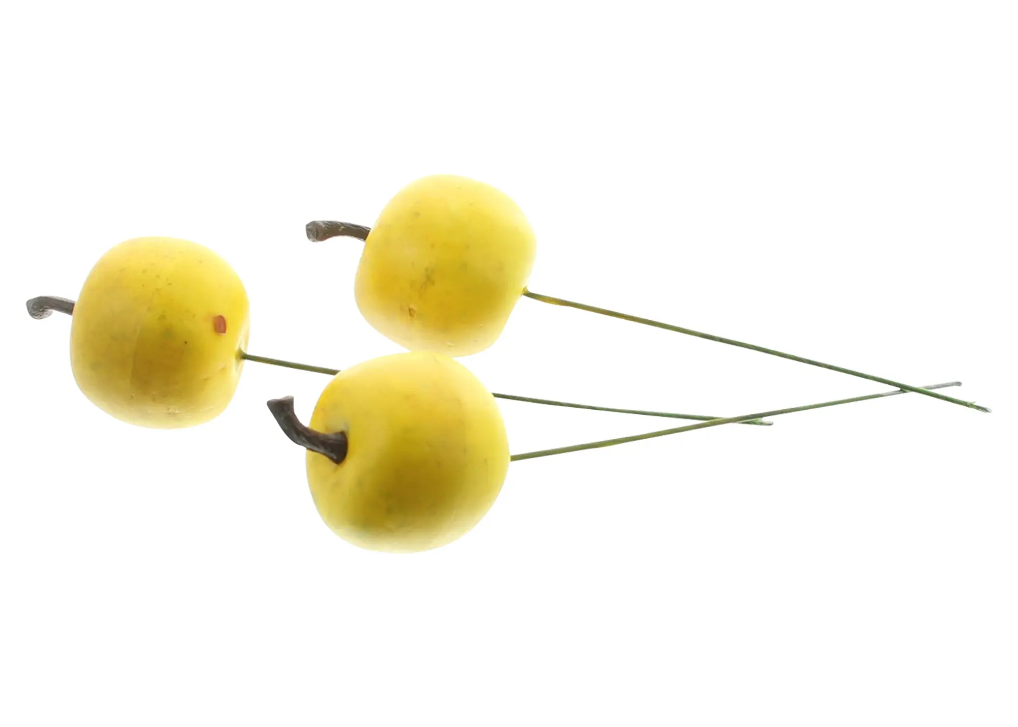 Mini-Apfel "Gelb", 24er Set  im Frank Flechtwaren Online Shop für Streuer &amp; Stecker kaufen