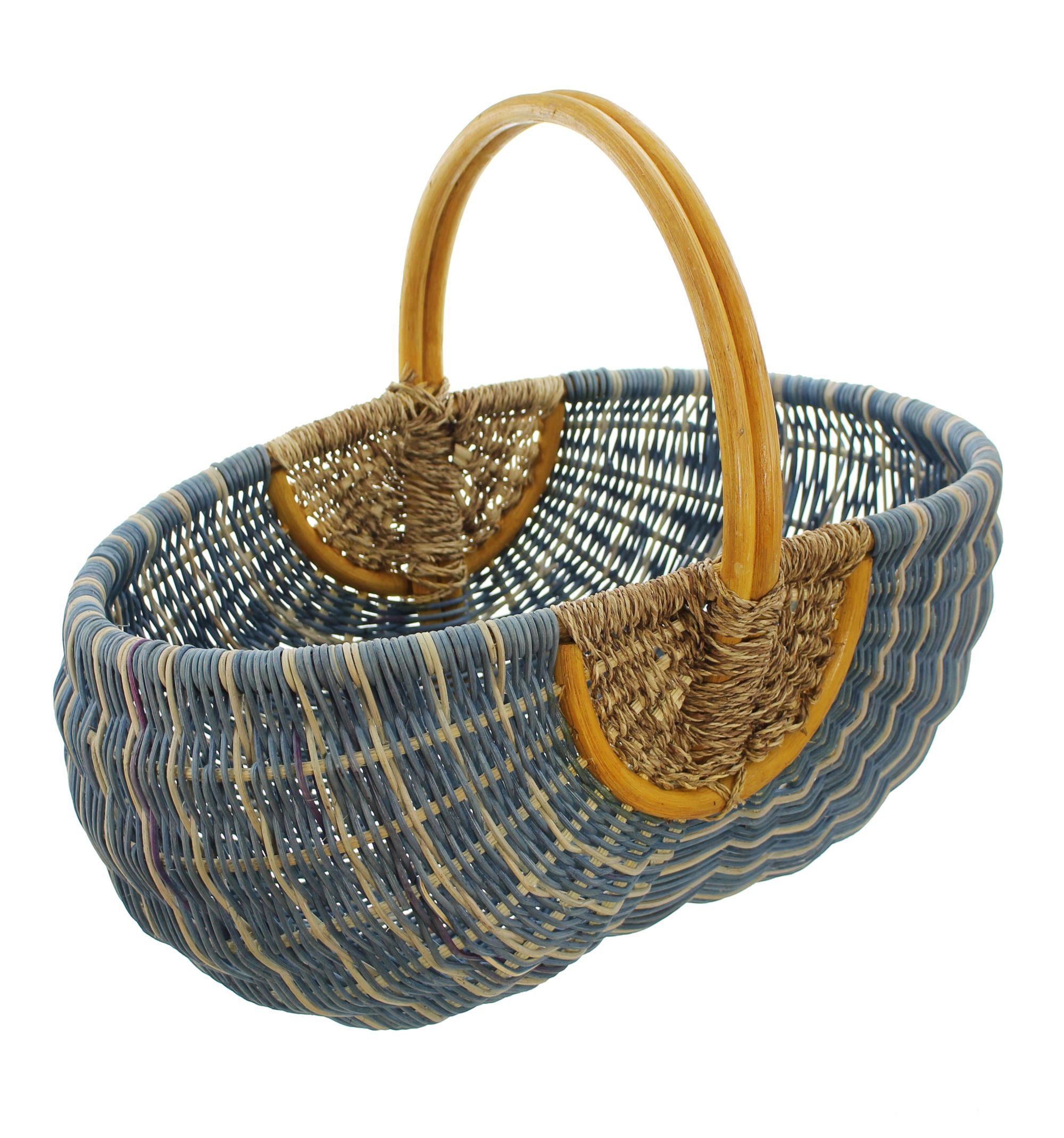 Einkaufskorb "Blau/Natur" im Frank Flechtwaren Online Shop für Einkaufskörbe kaufen Einkaufskorb "Blau/Natur" im Frank Flechtwaren Online Shop für Einkaufskörbe kaufen