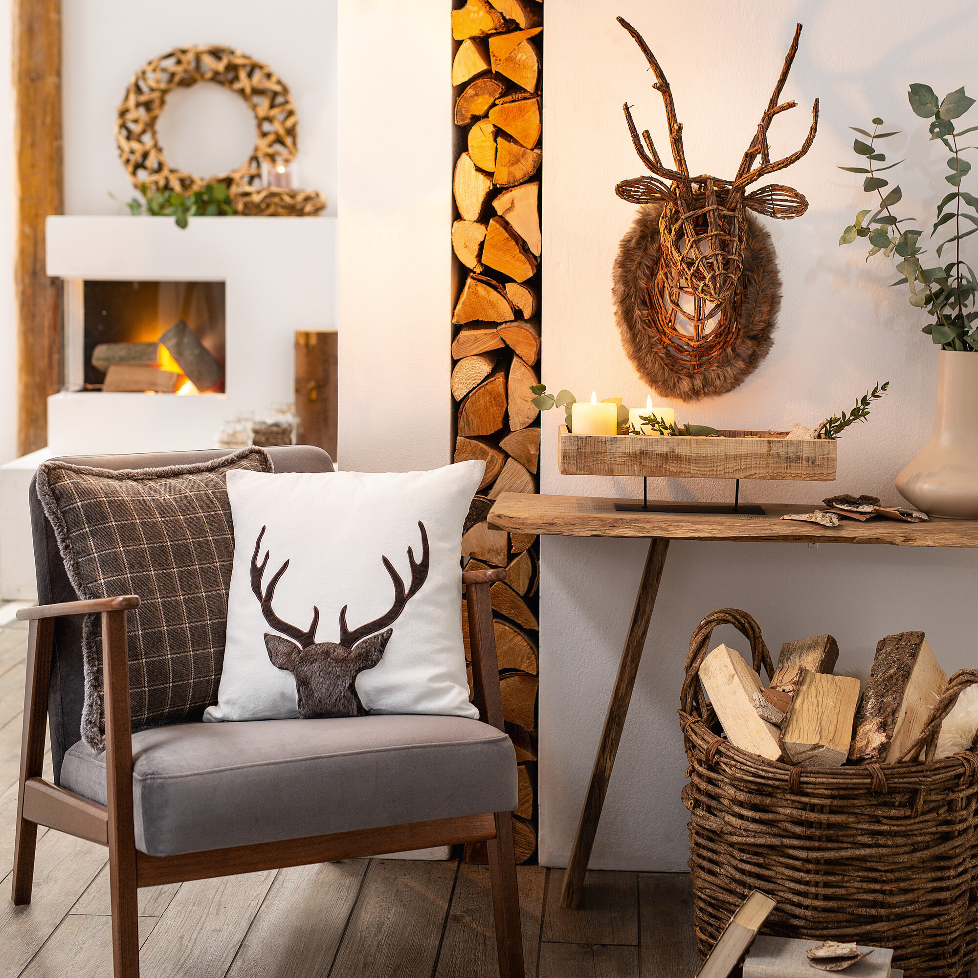Kissenhülle "Hirschgeweih" im Frank Flechtwaren Online Shop für Herbst kaufen Kissenhülle "Hirschgeweih" im Frank Flechtwaren Online Shop für Herbst kaufen