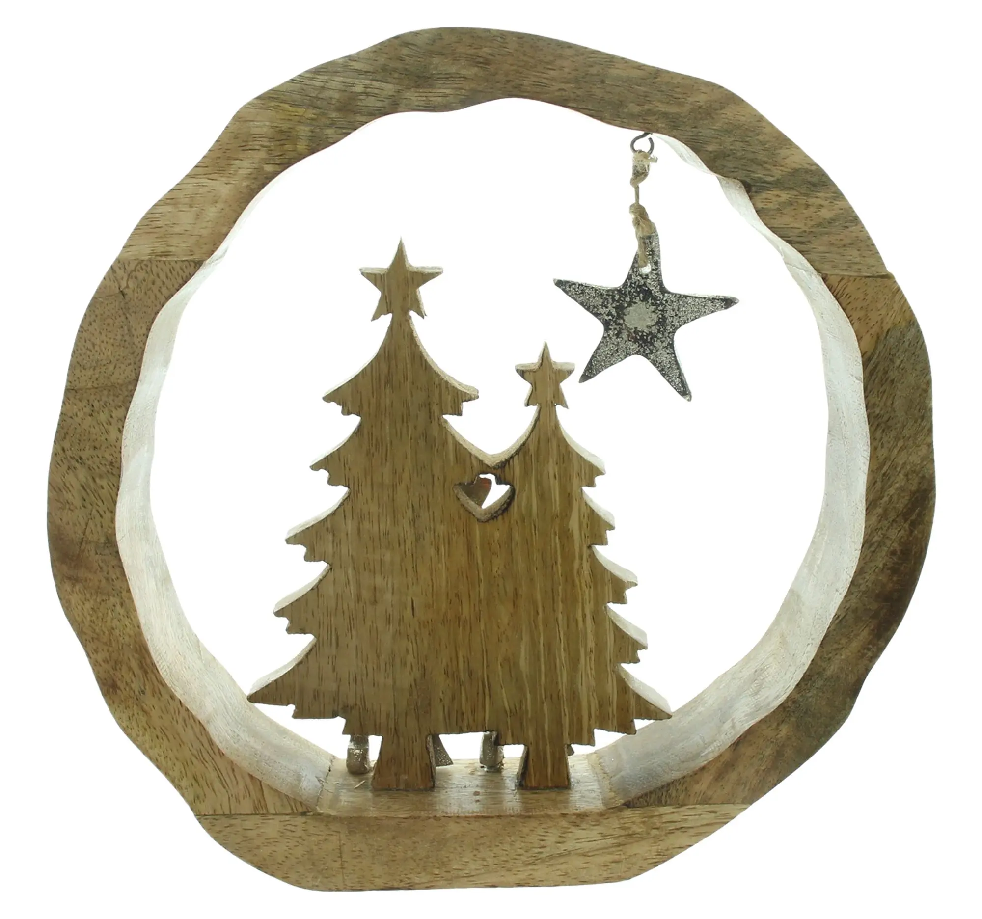 Holz-Kranz "Winterwald"  im Frank Flechtwaren Online Shop für Weihnachtliche Dekoringe kaufen