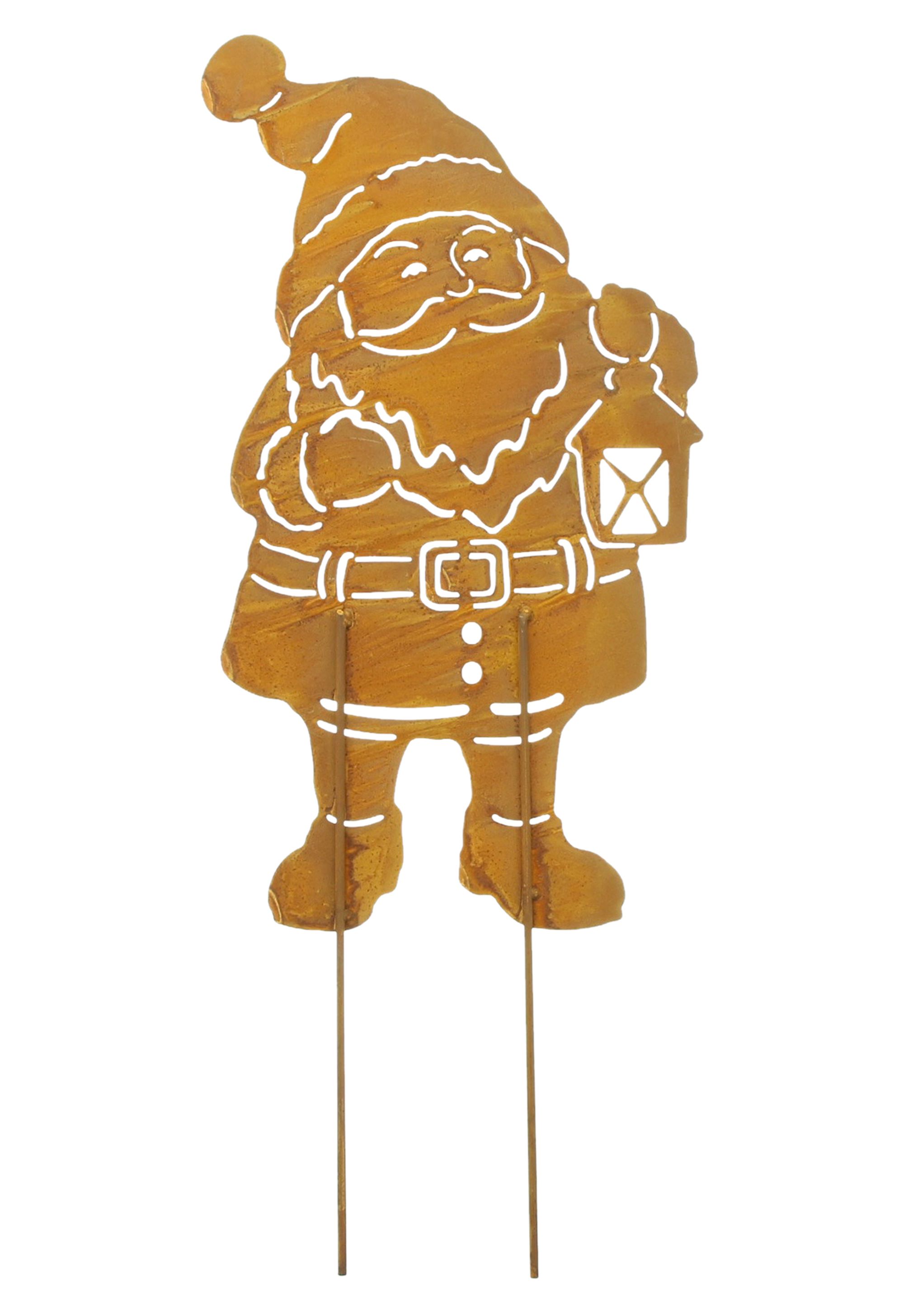 Stecker "Santa mit Laterne"  im Frank Flechtwaren Online Shop für Weihnachten kaufen