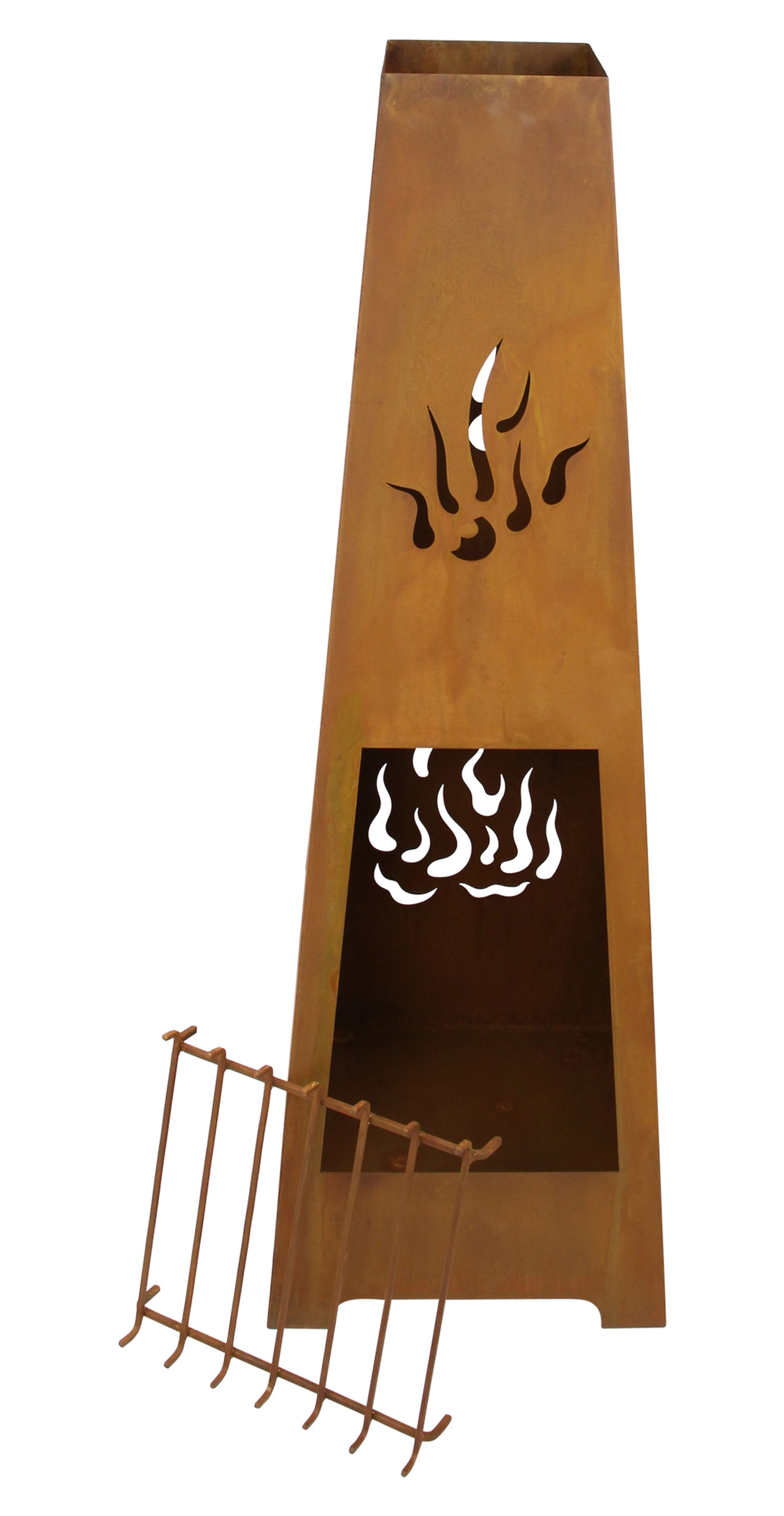 Metall-Kamin "Flamme" im Frank Flechtwaren Online Shop für Feuerschalen kaufen Metall-Kamin "Flamme" im Frank Flechtwaren Online Shop für Feuerschalen kaufen