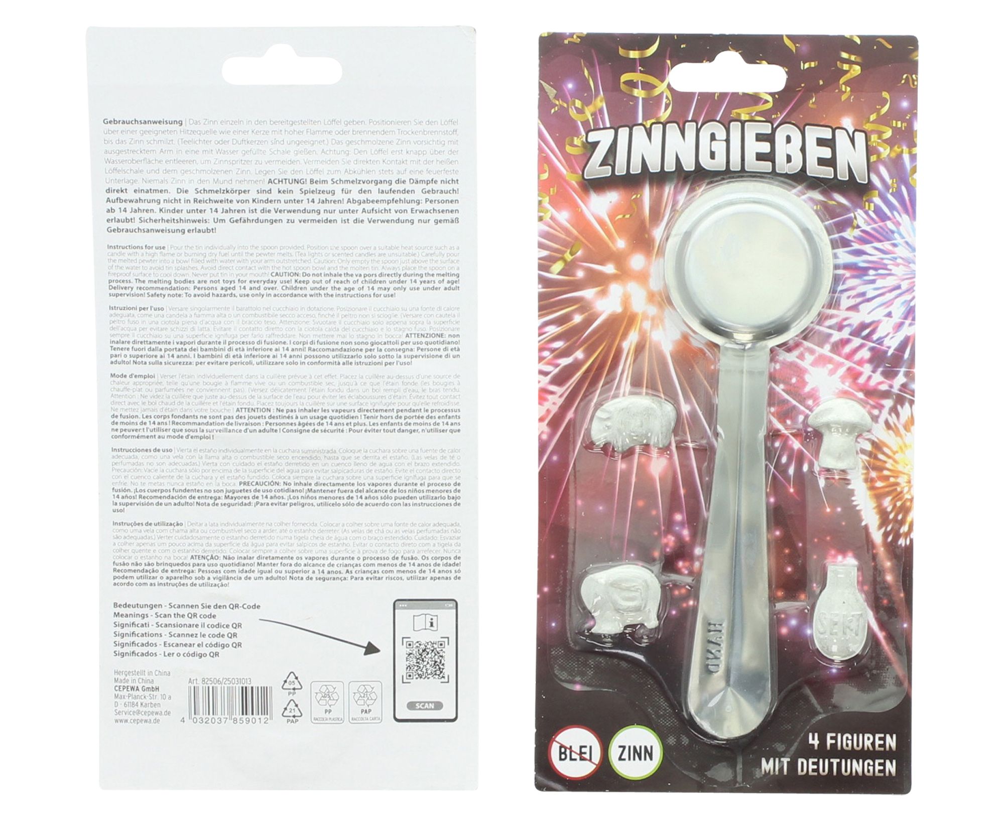 Partyspaß "Zinngießen", 2er Set, 10tlg.  im Frank Flechtwaren Online Shop für Deko kaufen