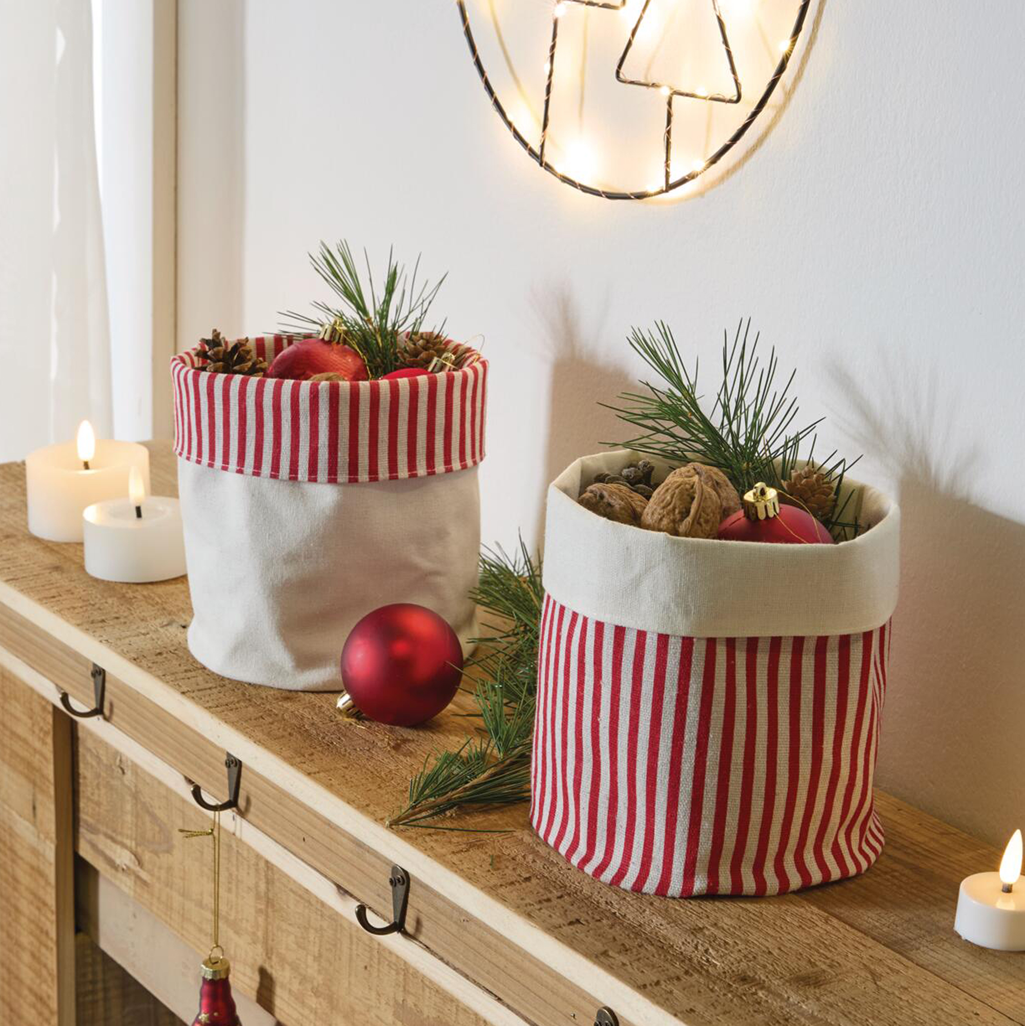 Aufbewahrungskorb "Bonbon", 2er Set  im Frank Flechtwaren Online Shop für Geschenktaschen &amp; -säckchen kaufen