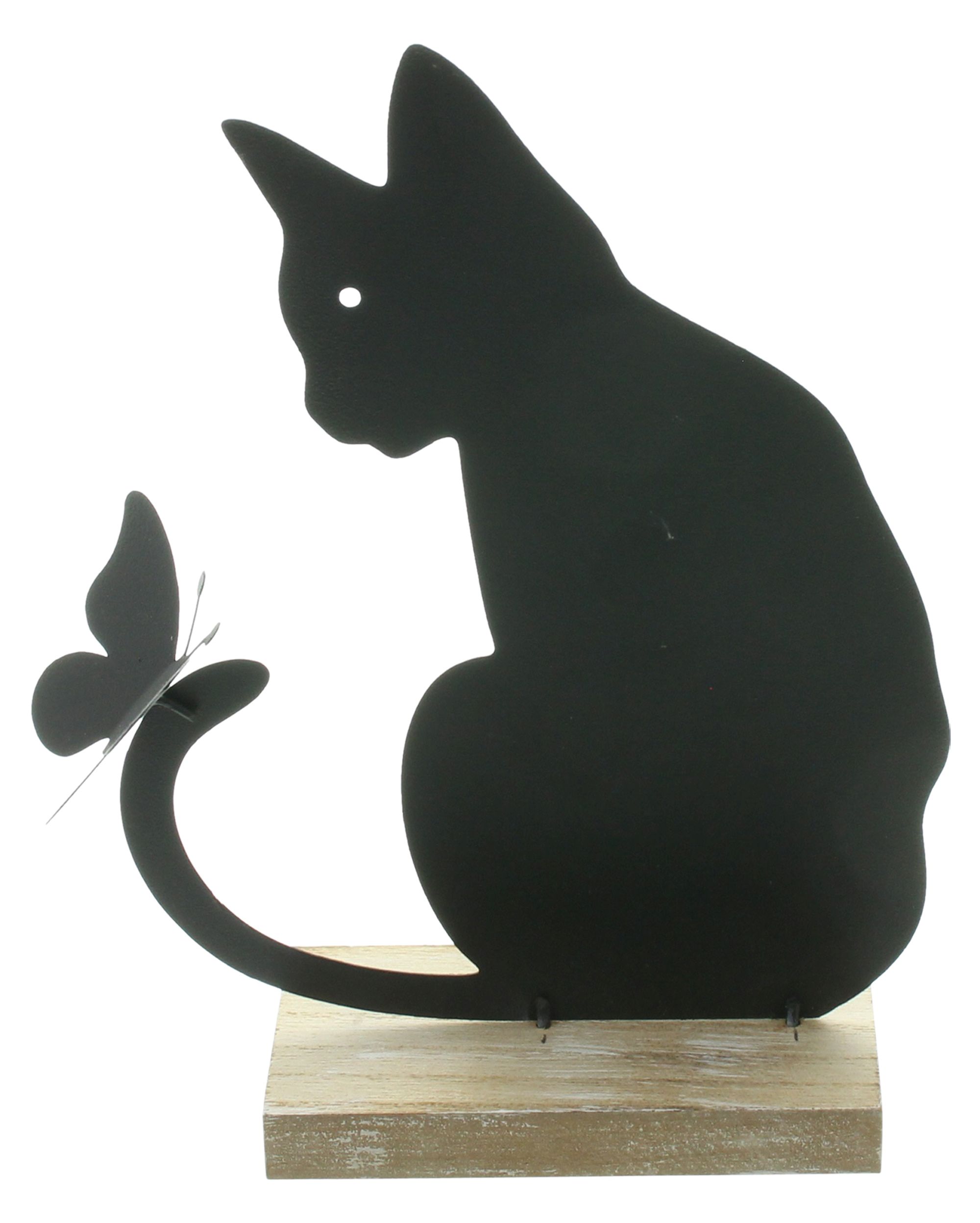 Figur "Katze mit Schmetterling" im Frank Flechtwaren Online Shop für Gartenfiguren kaufen Figur "Katze mit Schmetterling" im Frank Flechtwaren Online Shop für Gartenfiguren kaufen