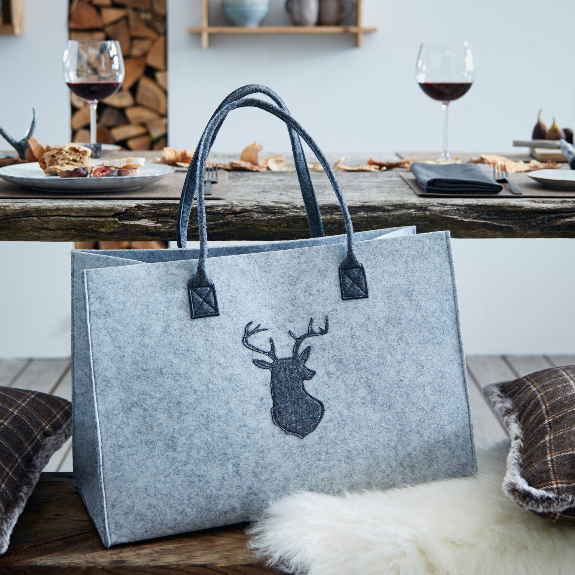 Acheter Sac en feutrine "cerf"  dans la boutique en ligne de Frank Flechtwaren