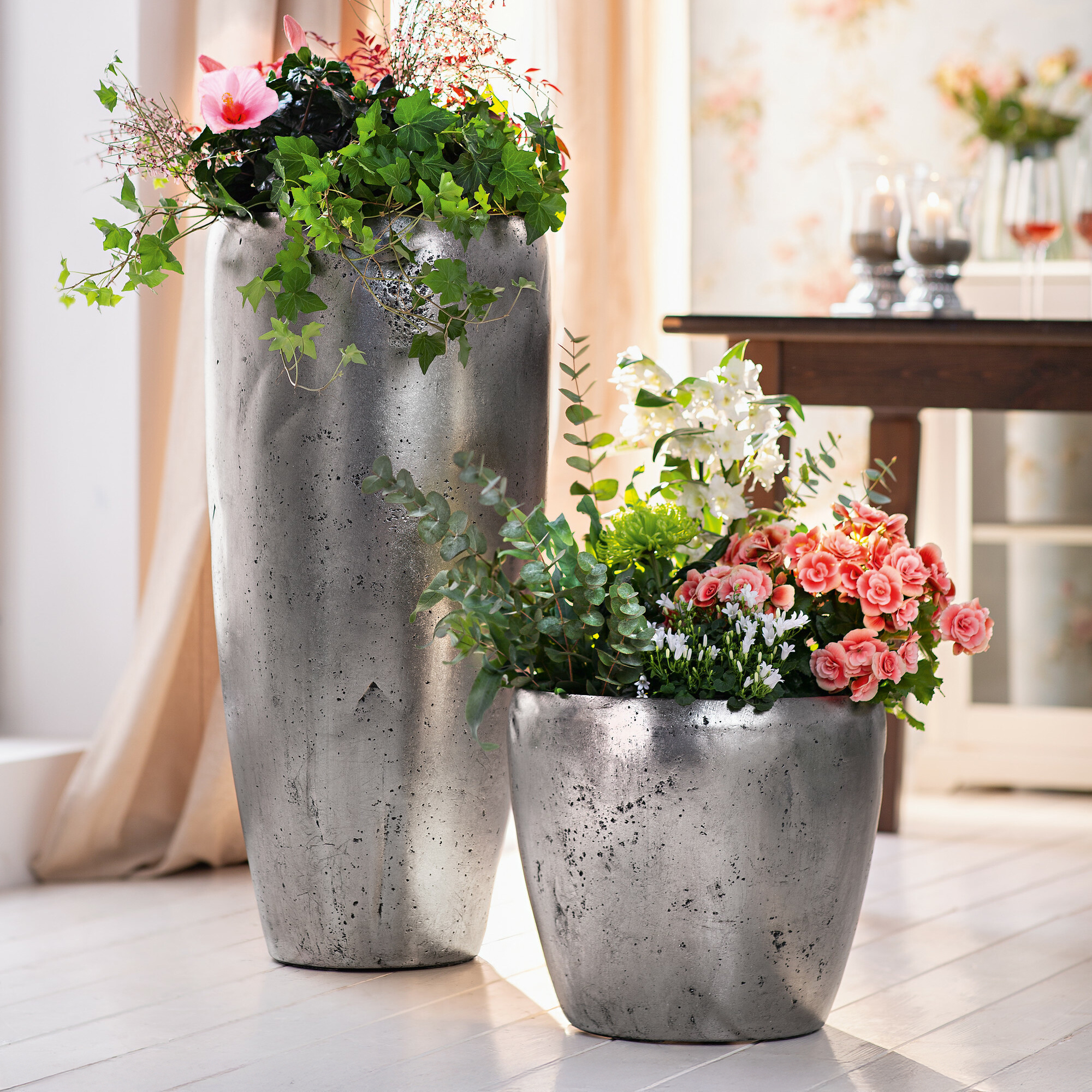 Übertopf "Edeloptik", hoch  im Frank Flechtwaren Online Shop kaufen