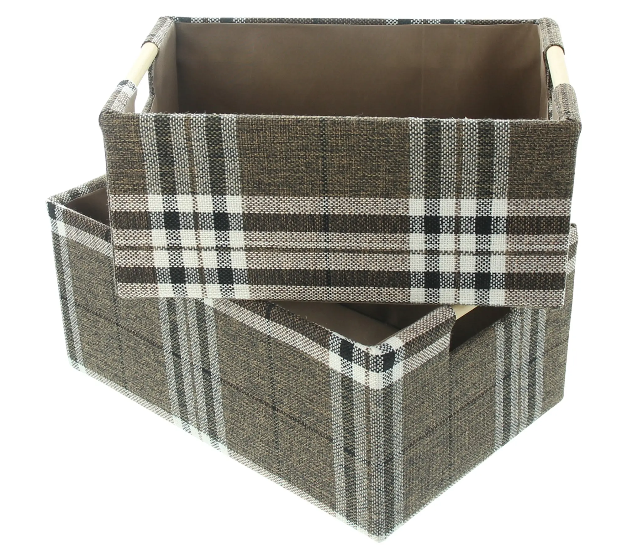 Füllkorb "Karo-Style", 2er Set  im Frank Flechtwaren Online Shop kaufen