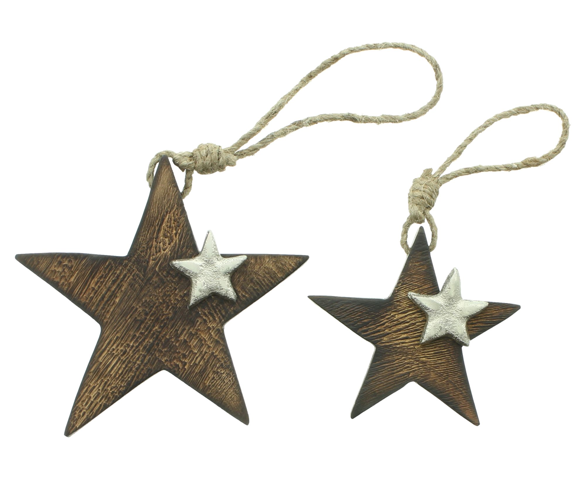 Hänger "Silberstern", 3er Set im Frank Flechtwaren Online Shop für Weihnachten kaufen Hänger "Silberstern", 3er Set im Frank Flechtwaren Online Shop für Weihnachten kaufen