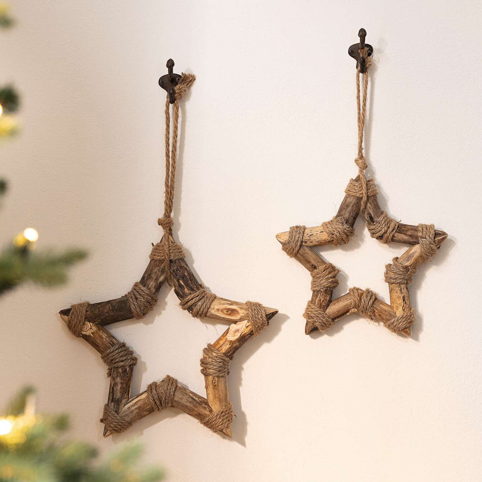 Sternhänger "Shabby-Chic", 2er Set  im Frank Flechtwaren Online Shop kaufen