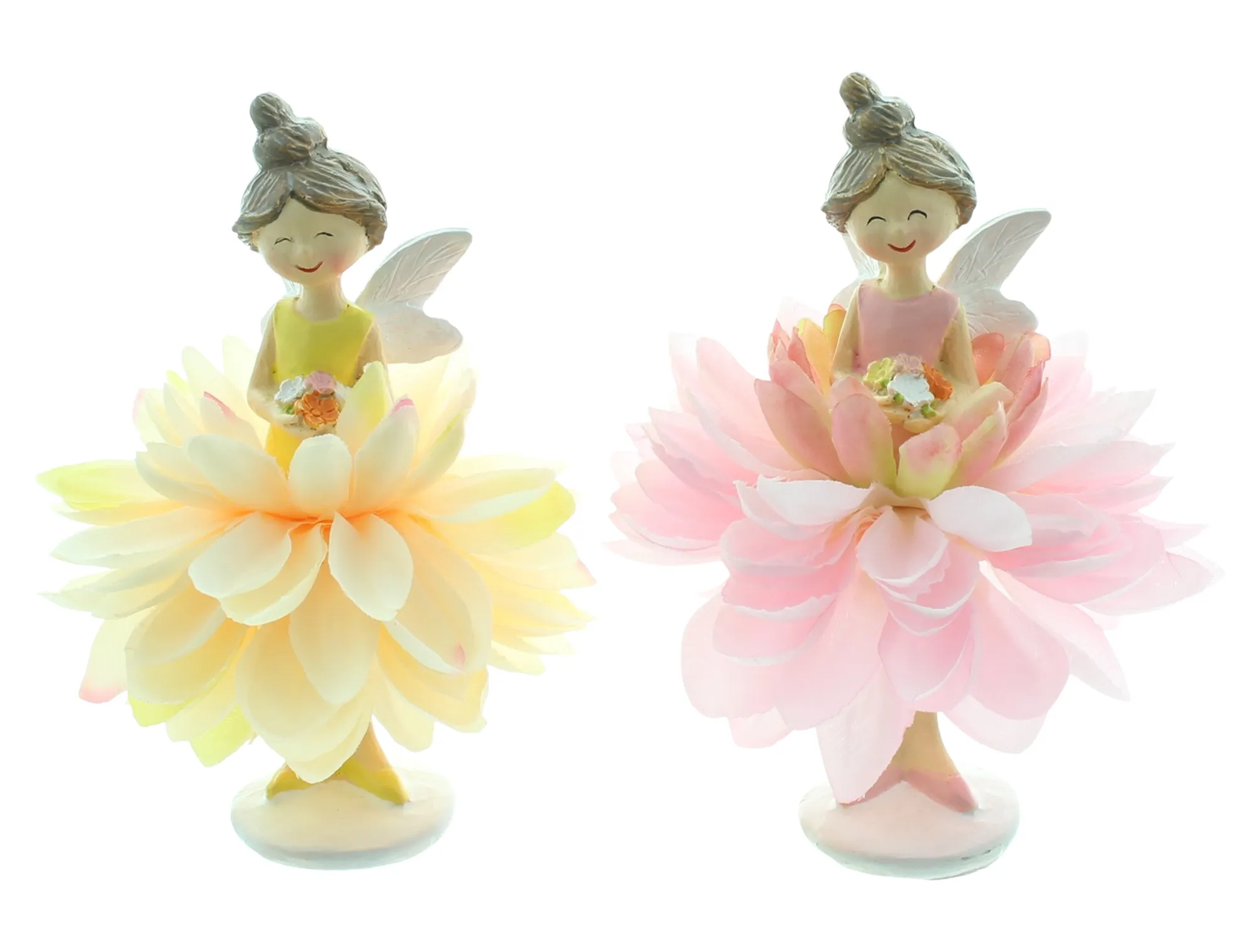 Dekofigur "Blumenfee", 2er Set  im Frank Flechtwaren Online Shop für Pastelltöne kaufen