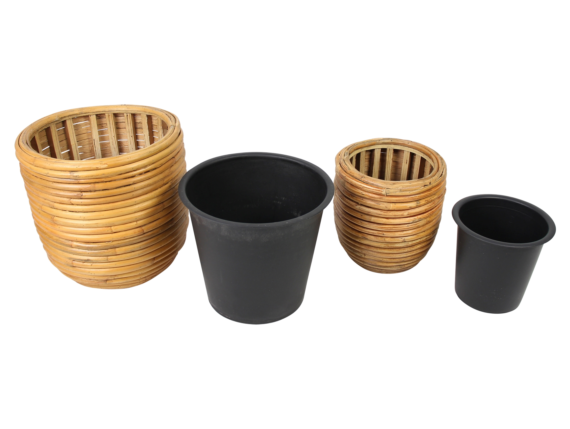 Übertopf "Rattan", 2er Set im Frank Flechtwaren Online Shop für Übertöpfe kaufen Übertopf "Rattan", 2er Set im Frank Flechtwaren Online Shop für Übertöpfe kaufen
