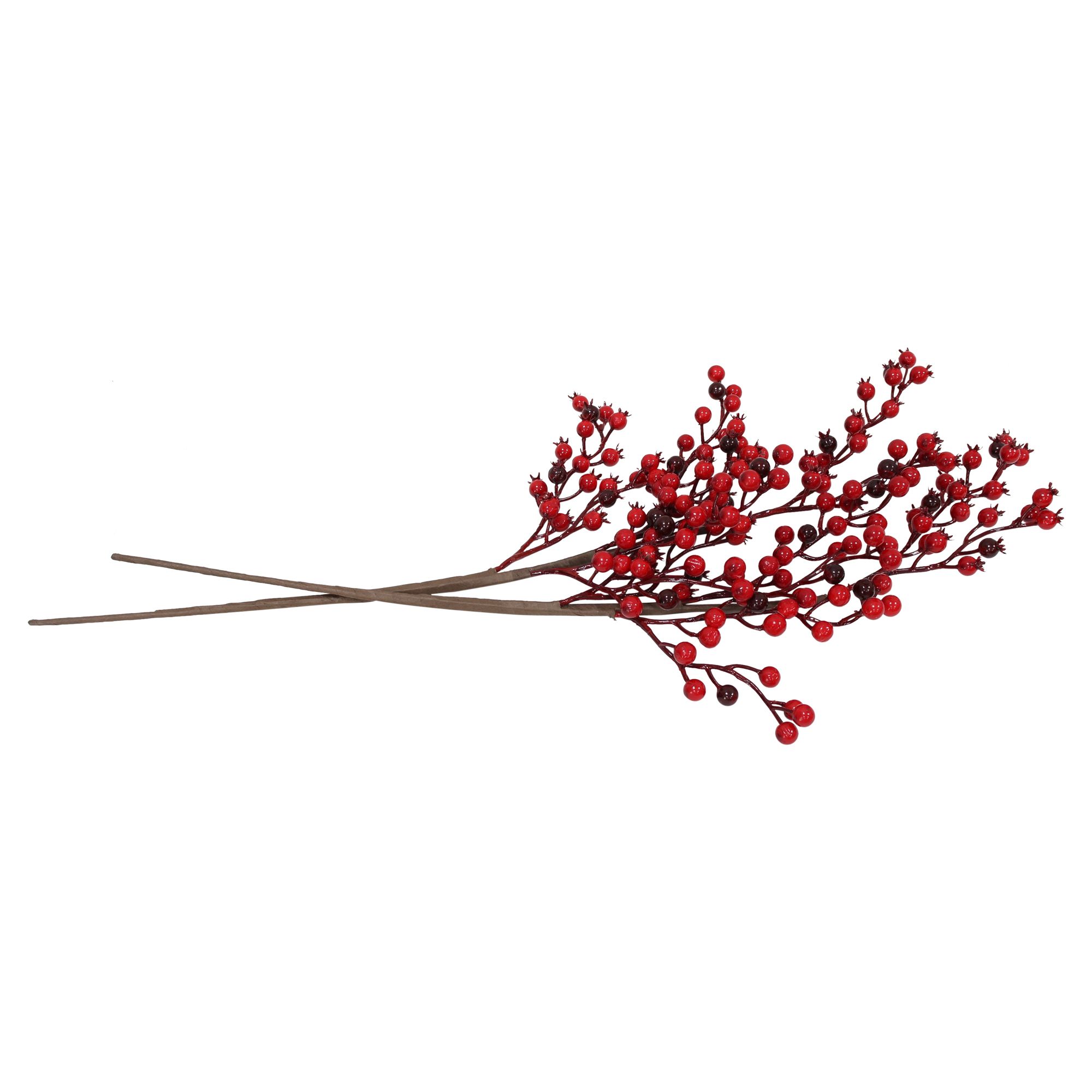 Deko-Zweig "Rote Beeren", 2er Set  im Frank Flechtwaren Online Shop für Gestecke kaufen