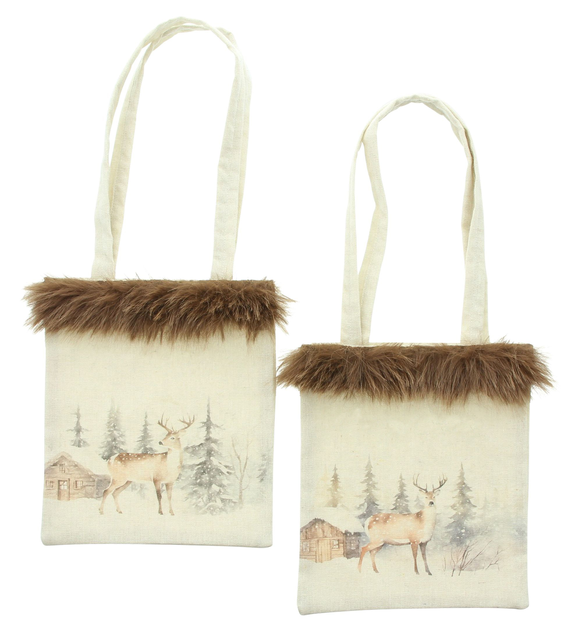Tasche "Winterwald", 2er Set  im Frank Flechtwaren Online Shop für Weihnachten kaufen