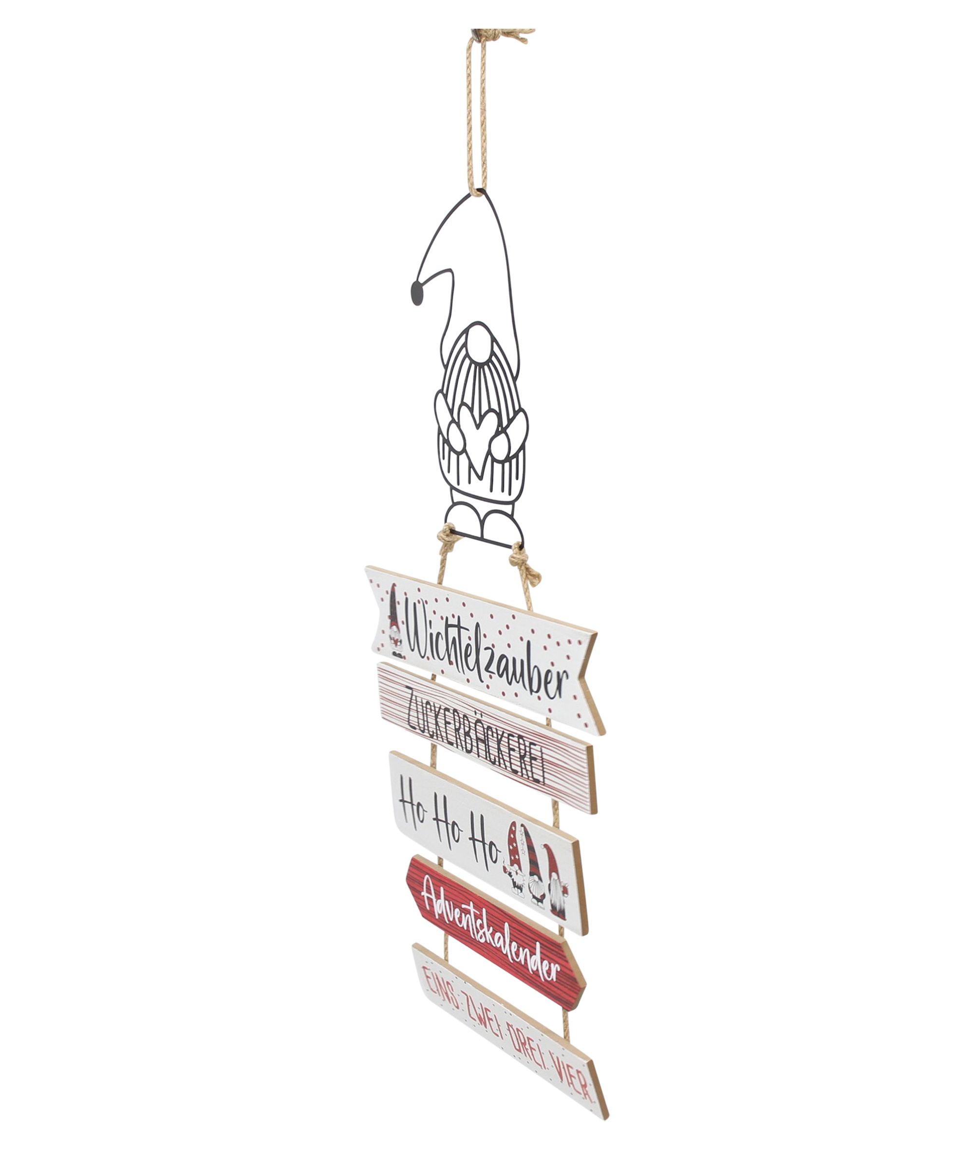 Schild "Weihnachts-Wichtelzauber"  im Frank Flechtwaren Online Shop für Dekohänger  kaufen