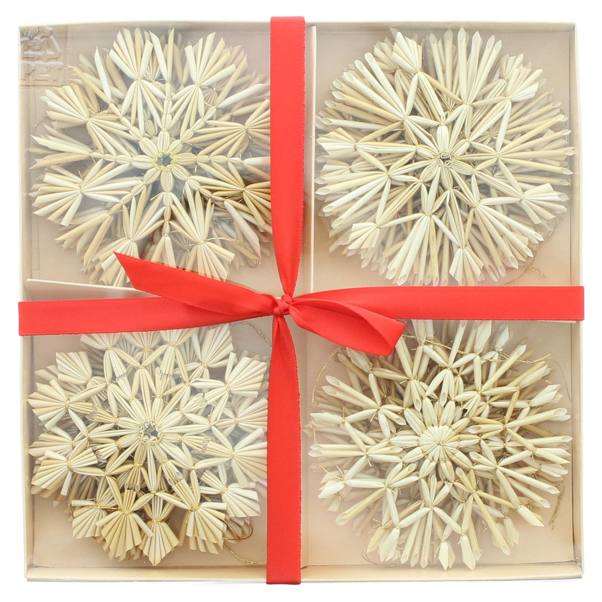 Strohsterne "Tradition", 20er Set  im Frank Flechtwaren Online Shop für Baumschmuck kaufen