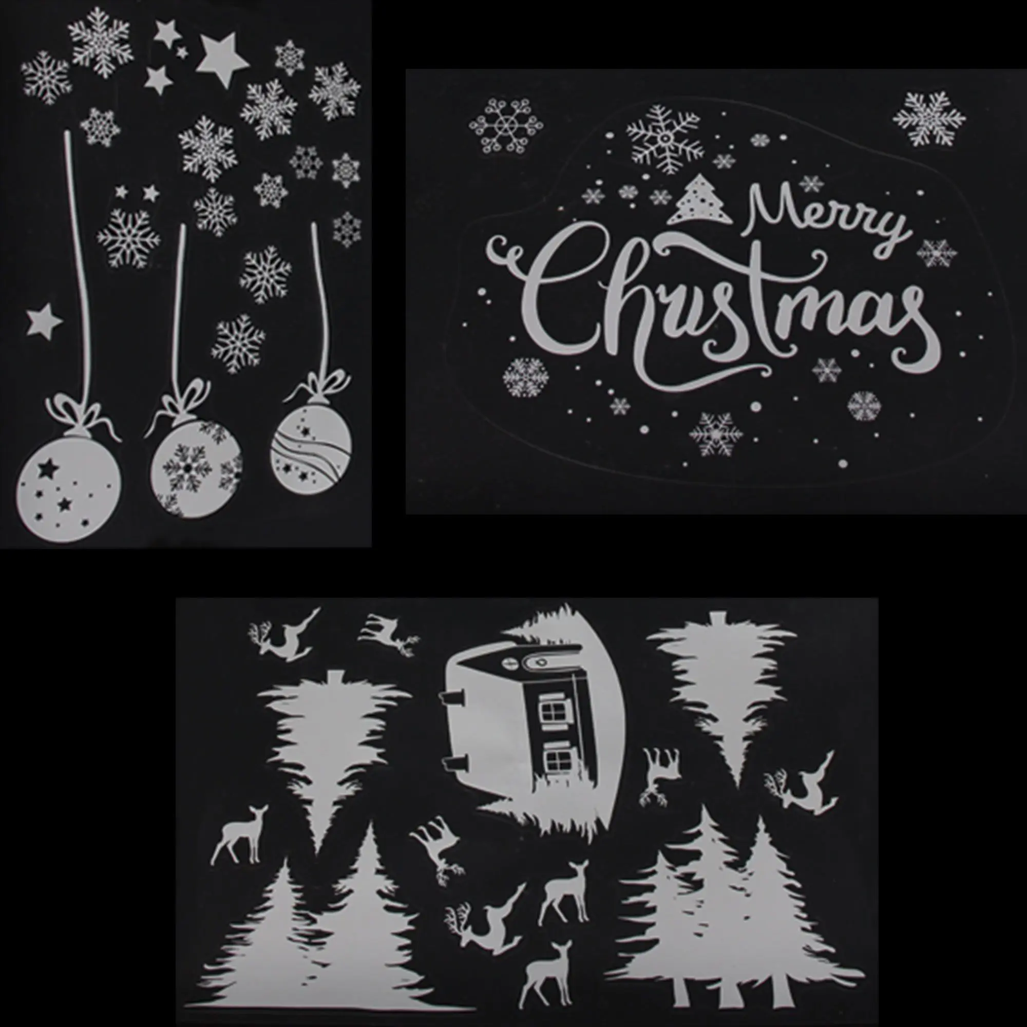 Fenstersticker "Merry Christmas", 33er Set  im Frank Flechtwaren Online Shop für  kaufen