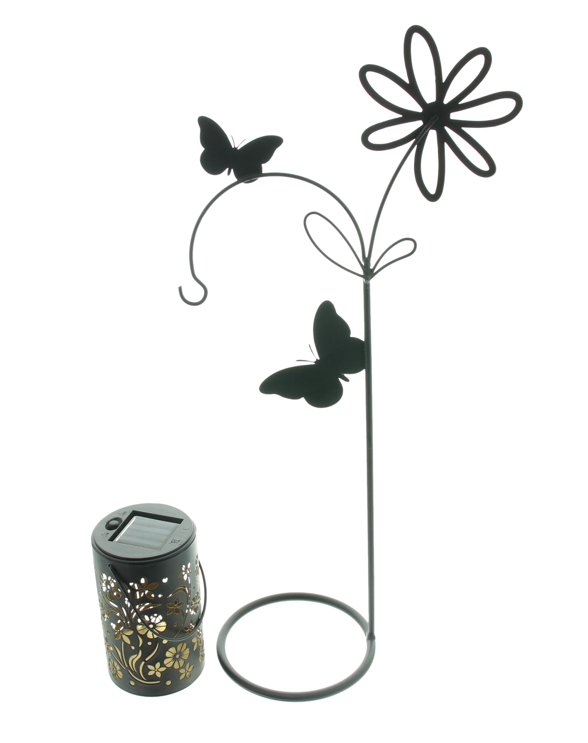 Solar-Deko "Blütenlaterne"  im Frank Flechtwaren Online Shop für Gerade eingetroffen kaufen