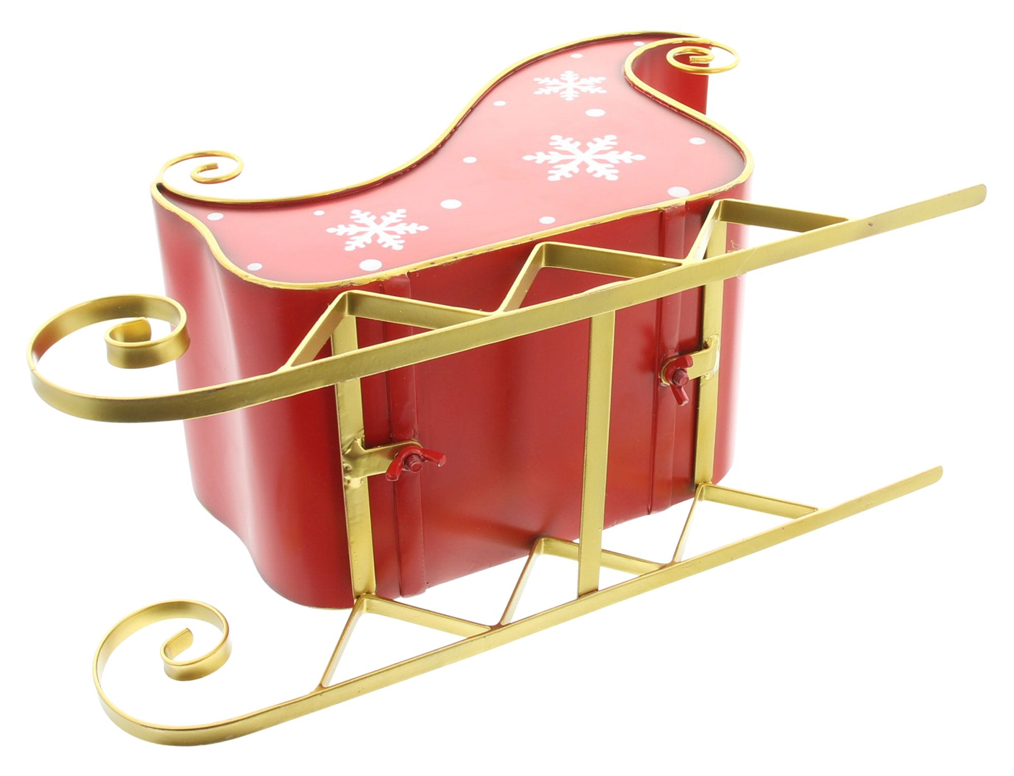 Metallschlitten "Schneeflocken"  im Frank Flechtwaren Online Shop für Schlitten kaufen