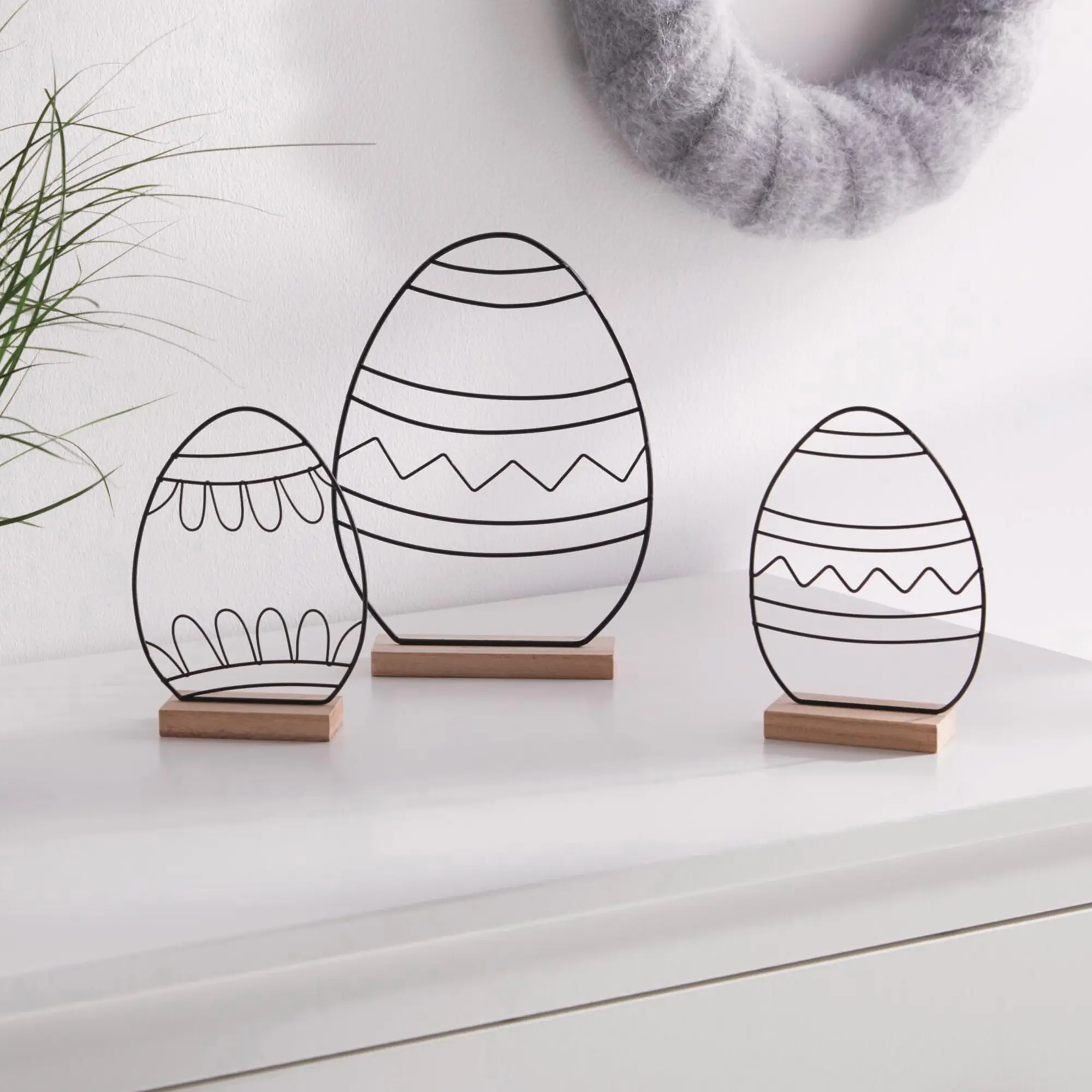 Osterdeko "Modern", 3er Set  im Frank Flechtwaren Online Shop kaufen