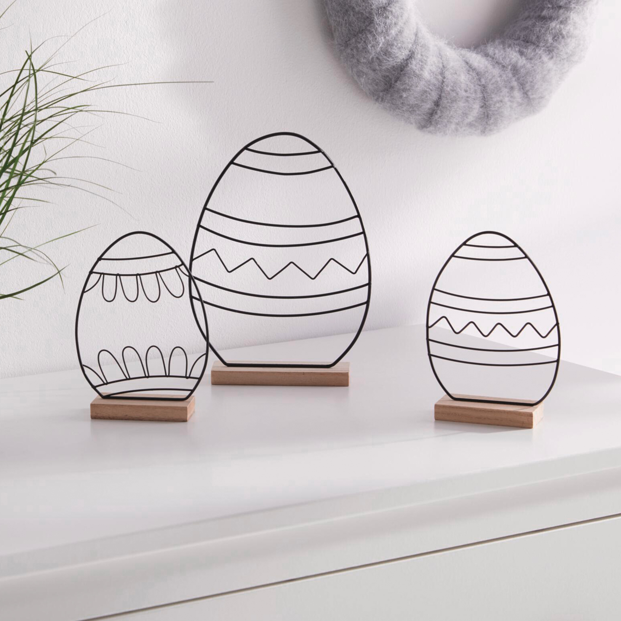 Osterdeko "Modern", 3er Set  im Frank Flechtwaren Online Shop für Gerade eingetroffen kaufen