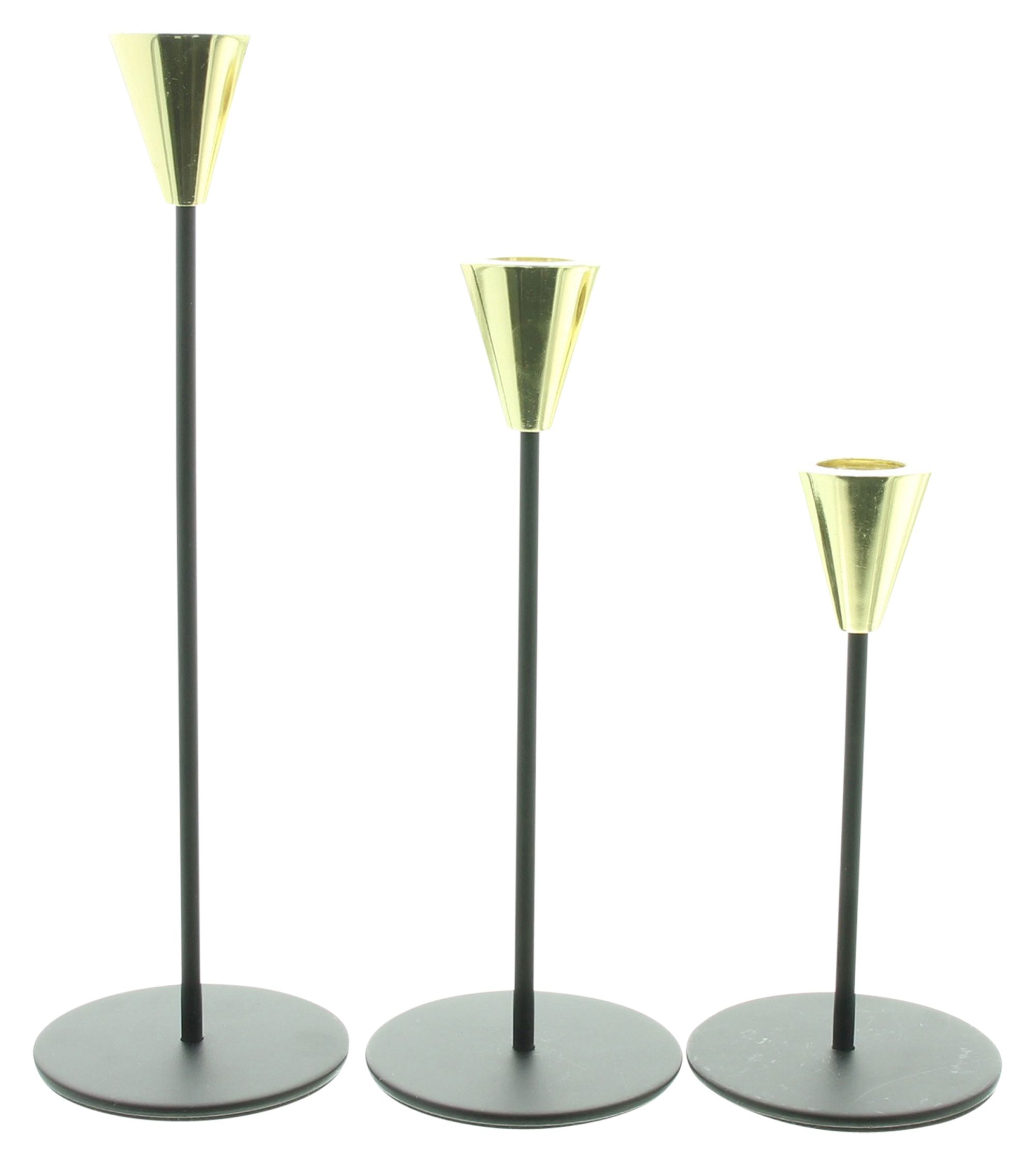 Stabkerzenhalter "Schwarz & Gold", 3er Set im Frank Flechtwaren Online Shop für Ostern kaufen Stabkerzenhalter "Schwarz & Gold", 3er Set im Frank Flechtwaren Online Shop für Ostern kaufen