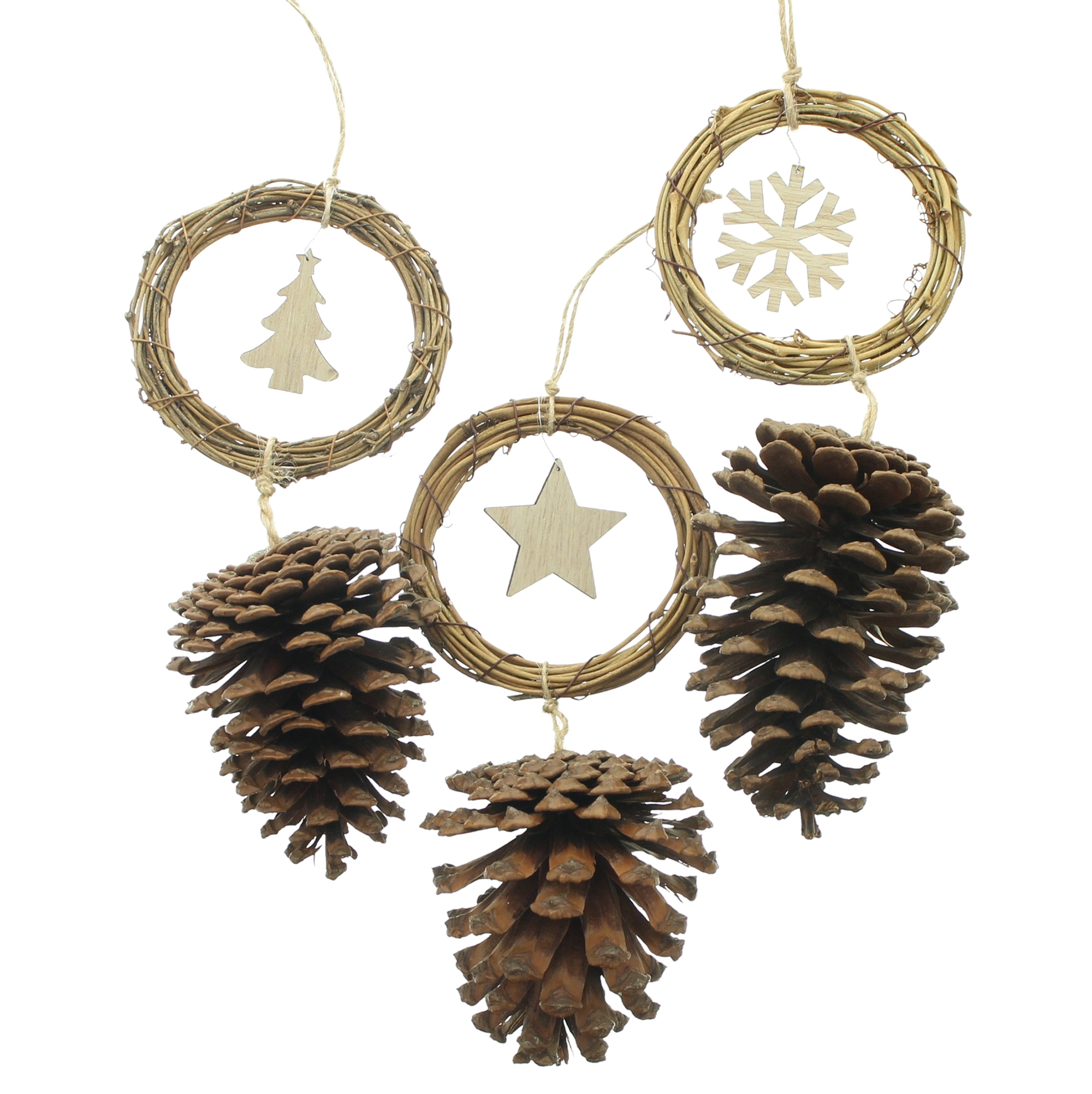 Hänger "Pinienzapfen", 3er Set  im Frank Flechtwaren Online Shop für Weihnachten kaufen
