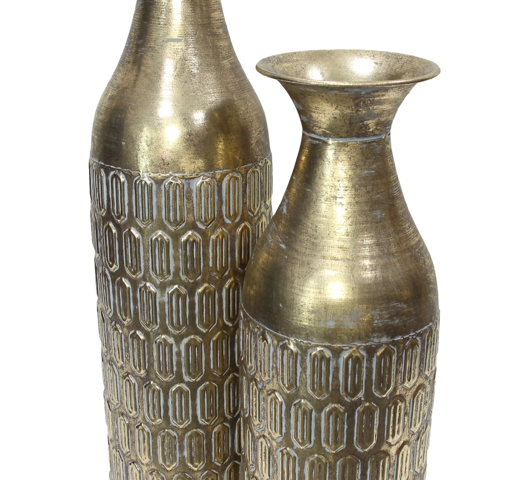 Deko-Bodenvase "Gold", 2er Set  im Frank Flechtwaren Online Shop für Dekovasen kaufen