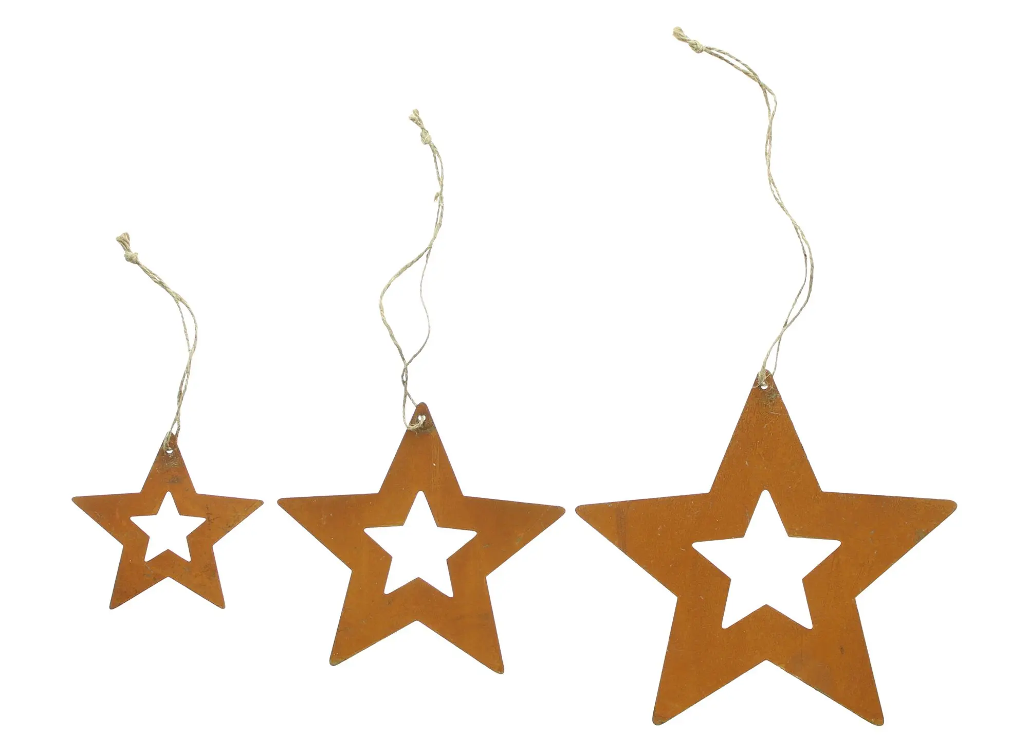 Metallhänger "Stern", 5er Set  im Frank Flechtwaren Online Shop für Baumschmuck kaufen