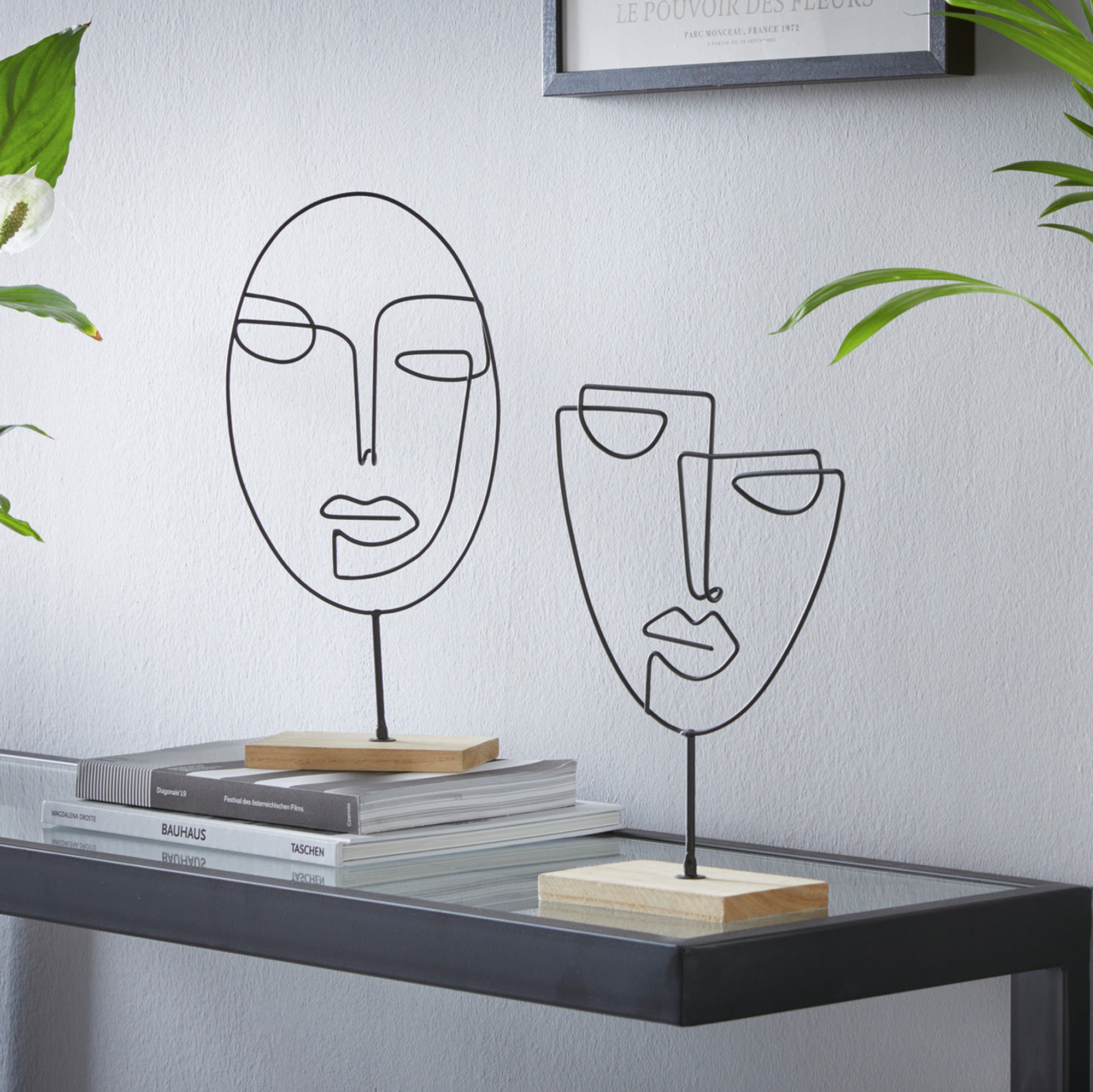 Metalldeko "Gesicht", 2er Set  im Frank Flechtwaren Online Shop kaufen