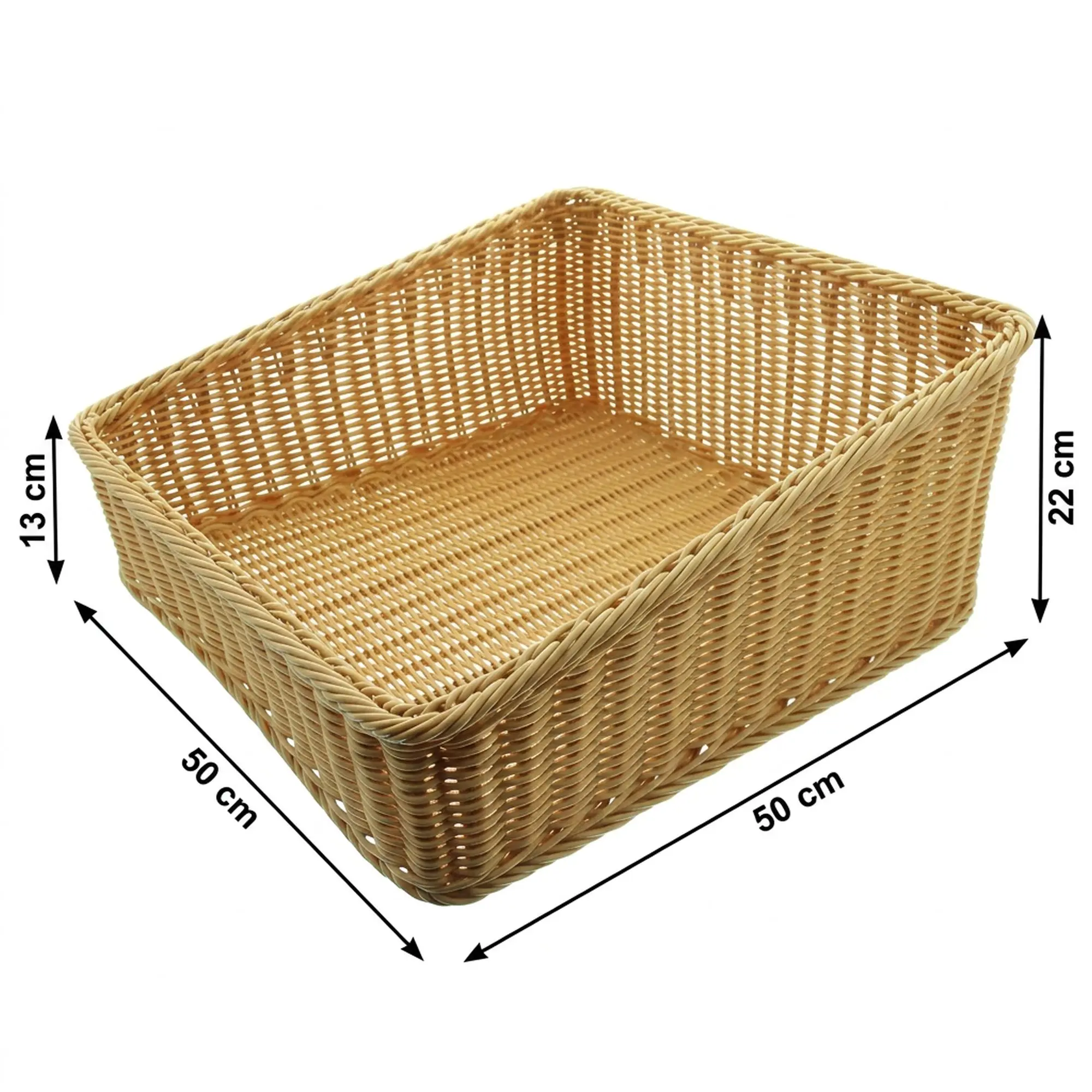 Regalkorb "Poly", 50 x 50 cm  im Frank Flechtwaren Online Shop für Auslagekörbe &amp; Regalkörbe kaufen