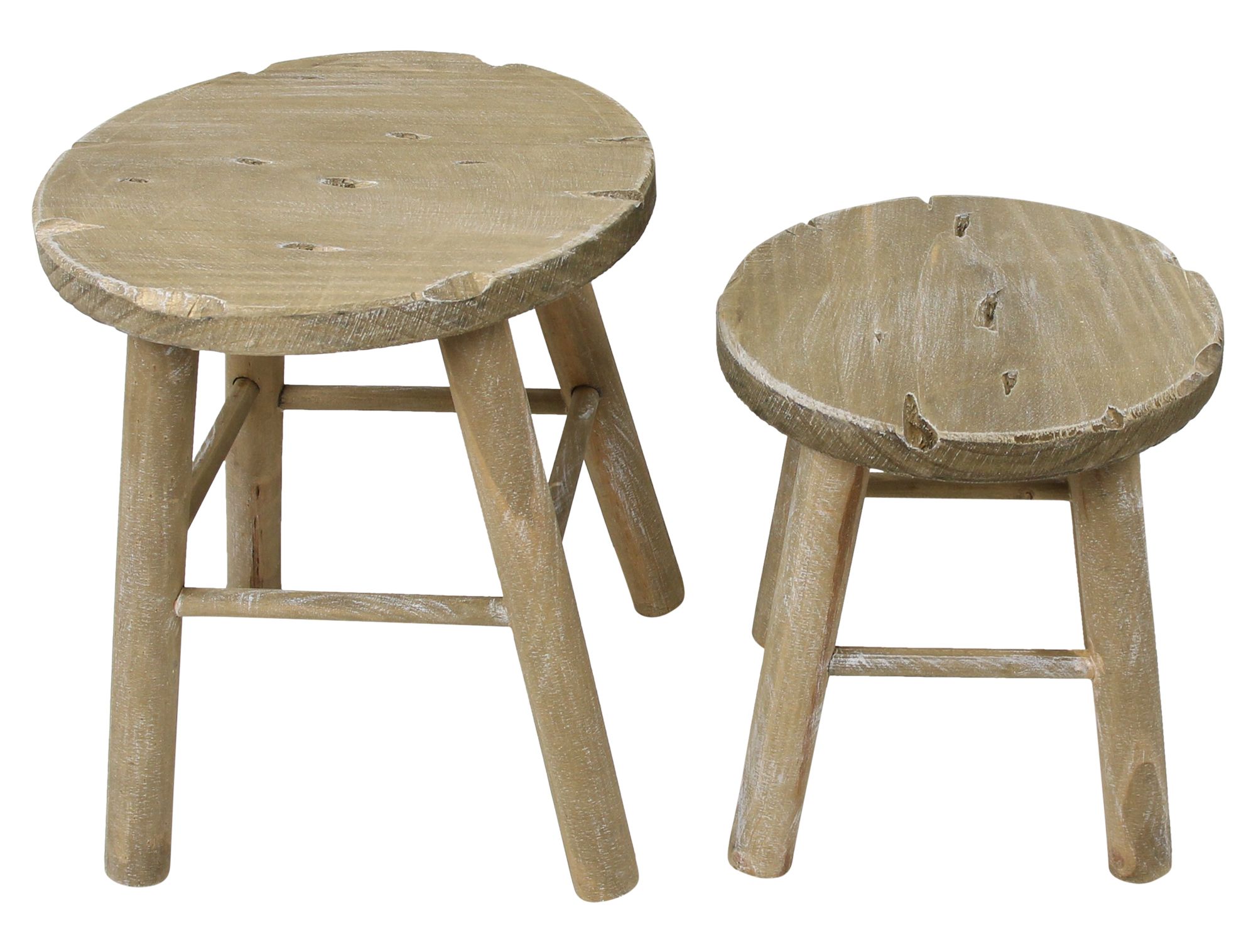 Holzhocker "Rund", 2er Set im Frank Flechtwaren Online Shop für Herbst kaufen Holzhocker "Rund", 2er Set im Frank Flechtwaren Online Shop für Herbst kaufen