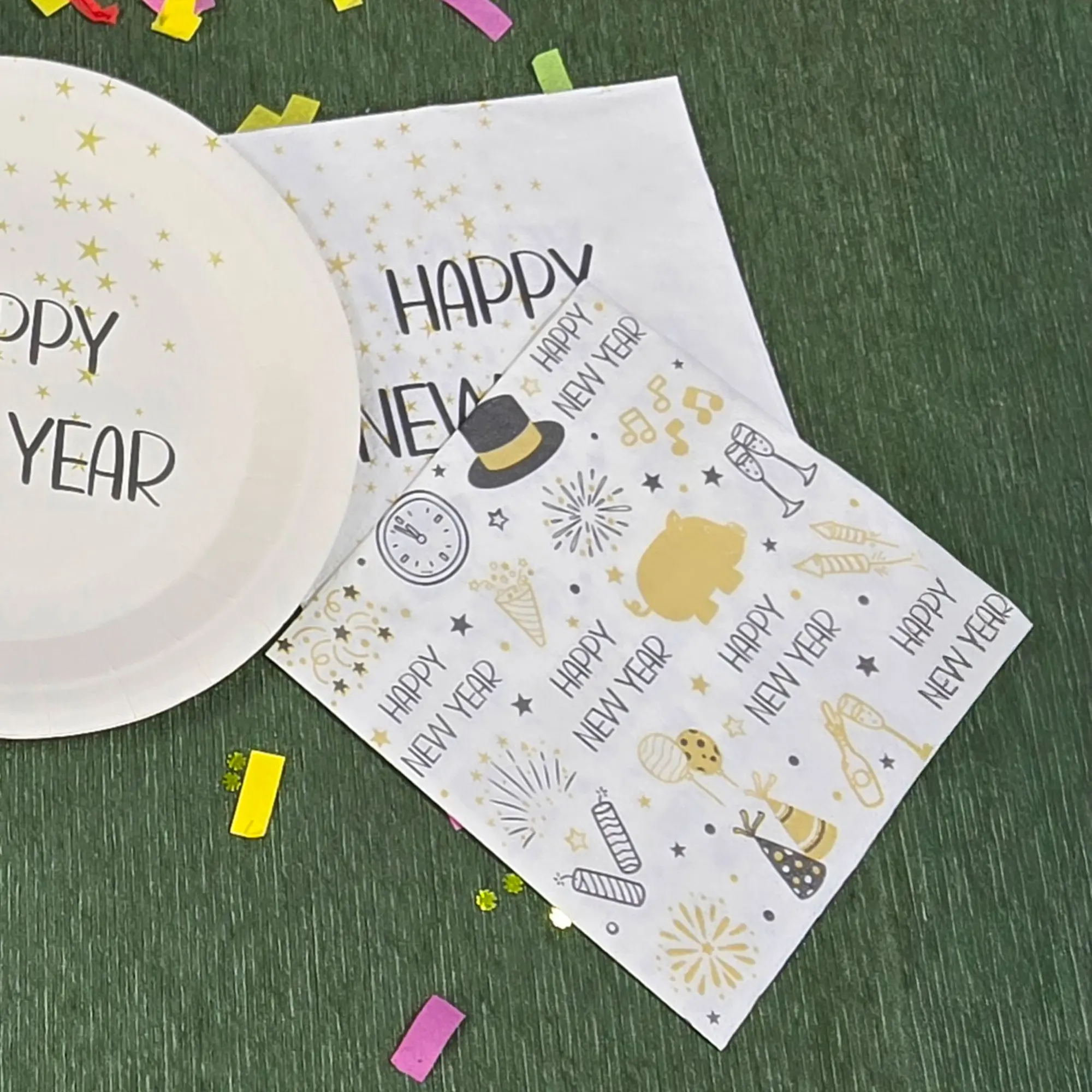 Servietten "Silvester", 40er Set  im Frank Flechtwaren Online Shop kaufen