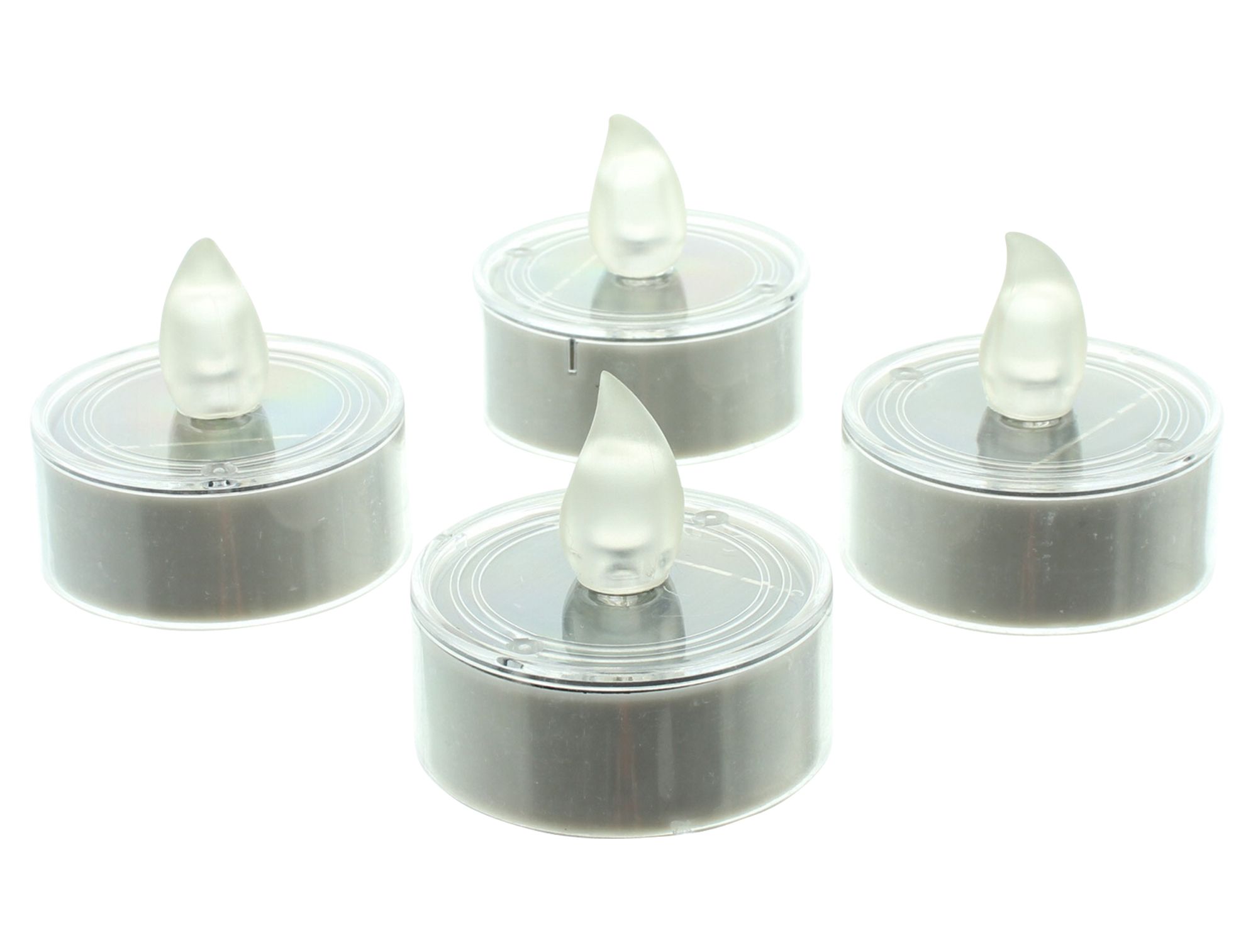 LED-Teelicht "Solar", 4er Set  im Frank Flechtwaren Online Shop für Kerzen &amp; LED-Kerzen kaufen
