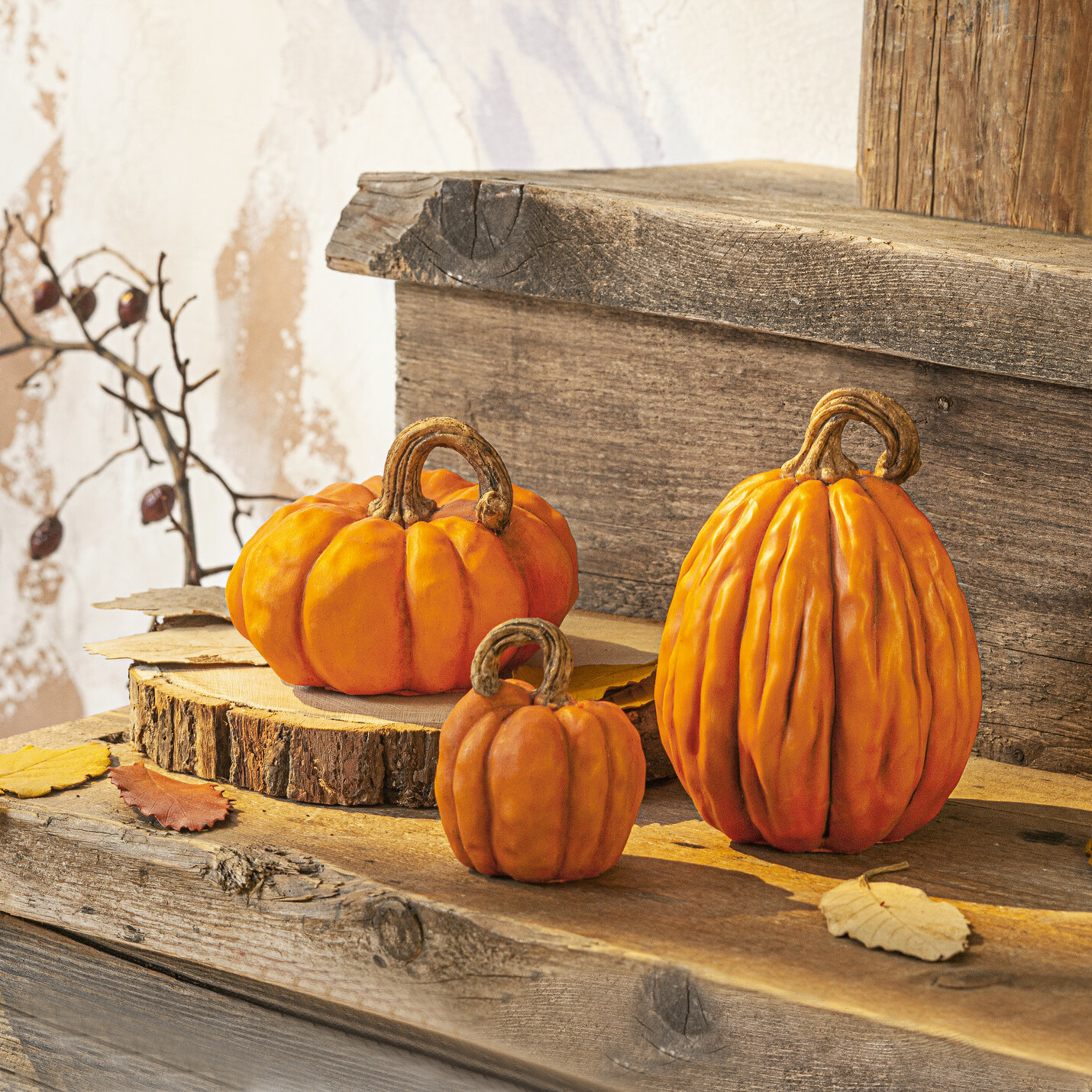 Kürbis "Orange", 3er Set im Frank Flechtwaren Online Shop für Herbst kaufen Kürbis "Orange", 3er Set im Frank Flechtwaren Online Shop für Herbst kaufen