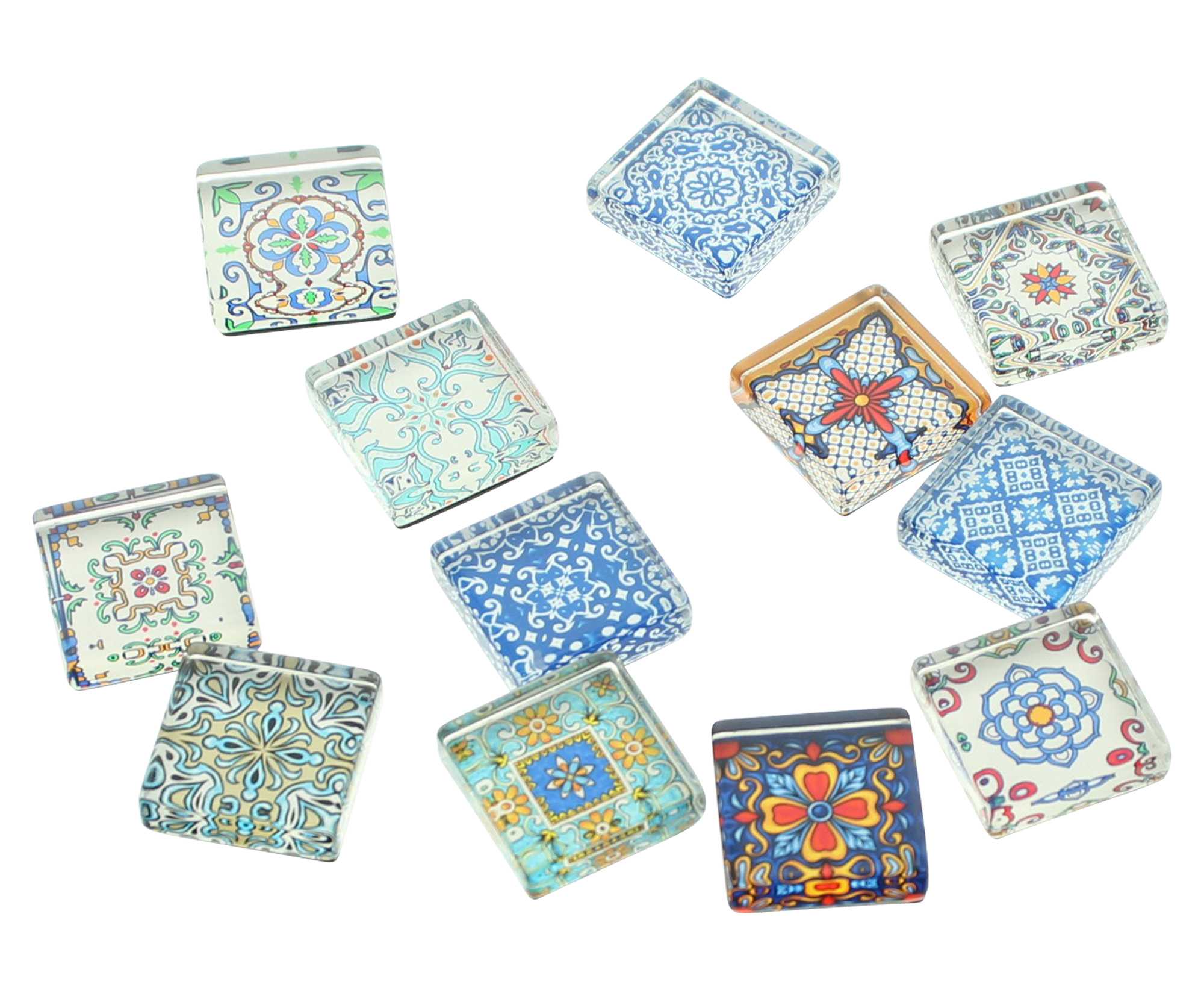 Acheter Lot de 12 aimants "mosaïque"  dans la boutique en ligne de Frank Flechtwaren pour Confettis de table et pics