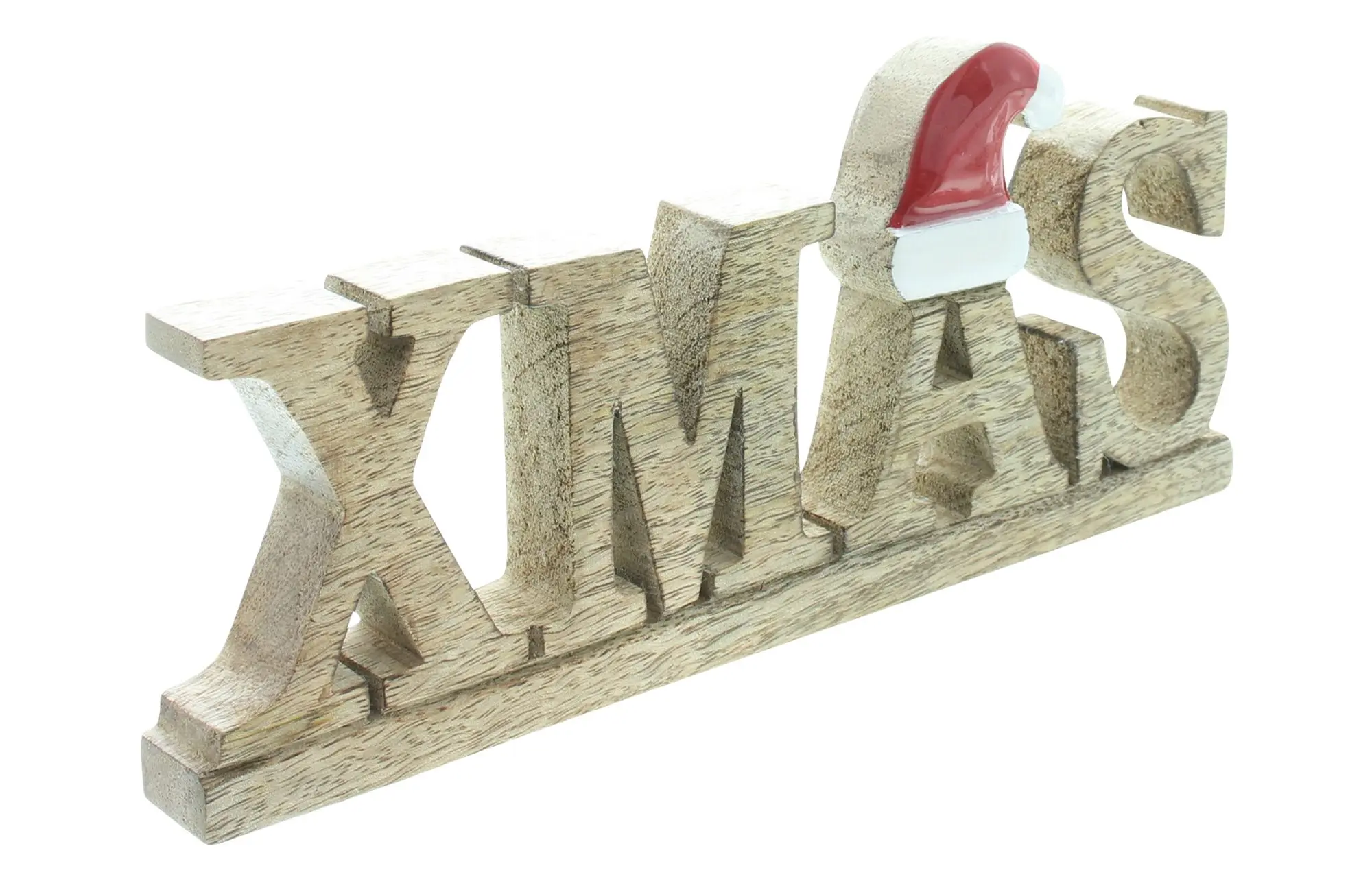 Schriftzug "XMAS" mit Zipfelmütze  im Frank Flechtwaren Online Shop für  kaufen