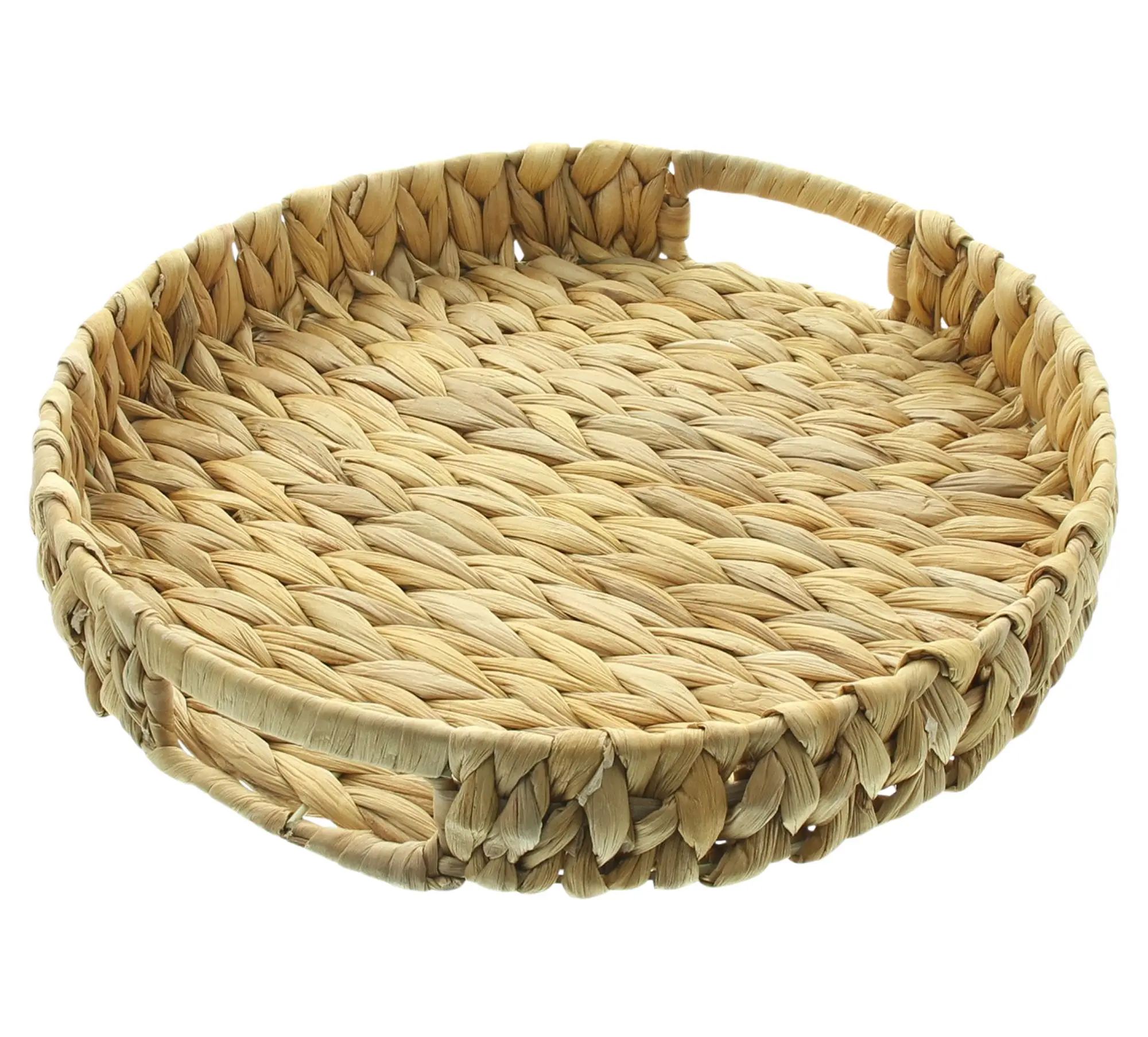 Tablett "Wasserhyazinthe", rund  im Frank Flechtwaren Online Shop für Naturmaterialien kaufen
