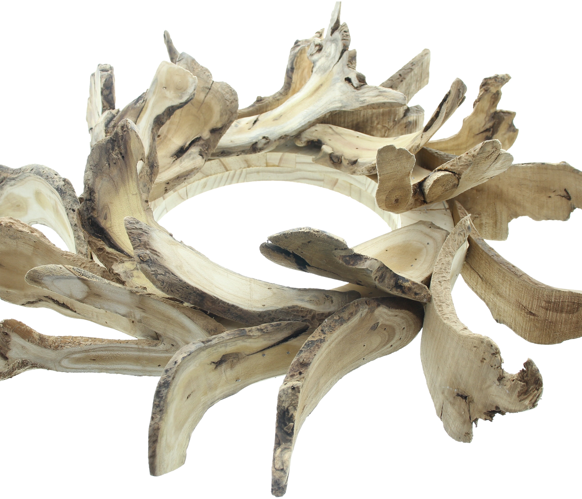 Dekokranz "Holzscheiben"  im Frank Flechtwaren Online Shop für Kränze kaufen