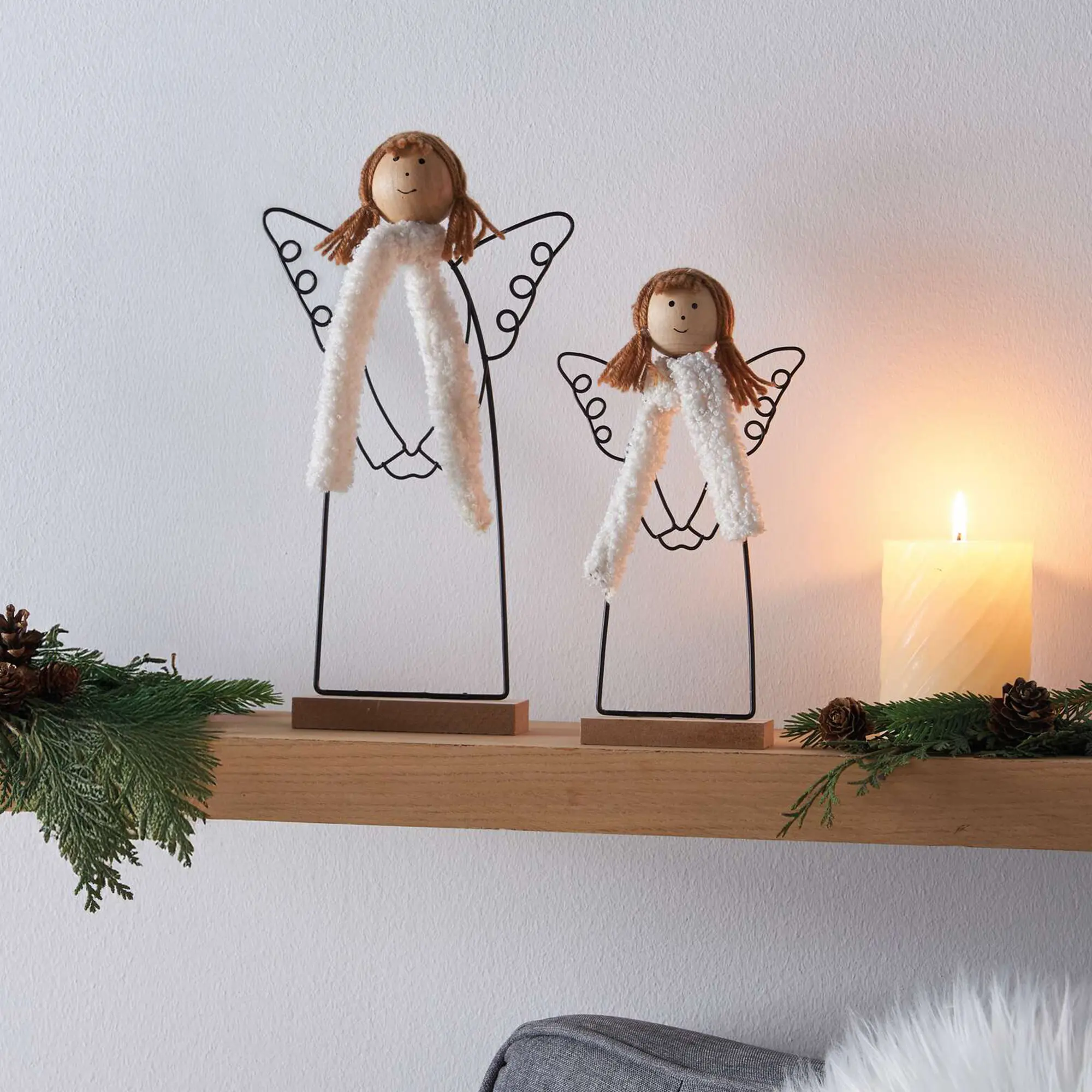 Engel "Black", 2er Set  im Frank Flechtwaren Online Shop kaufen