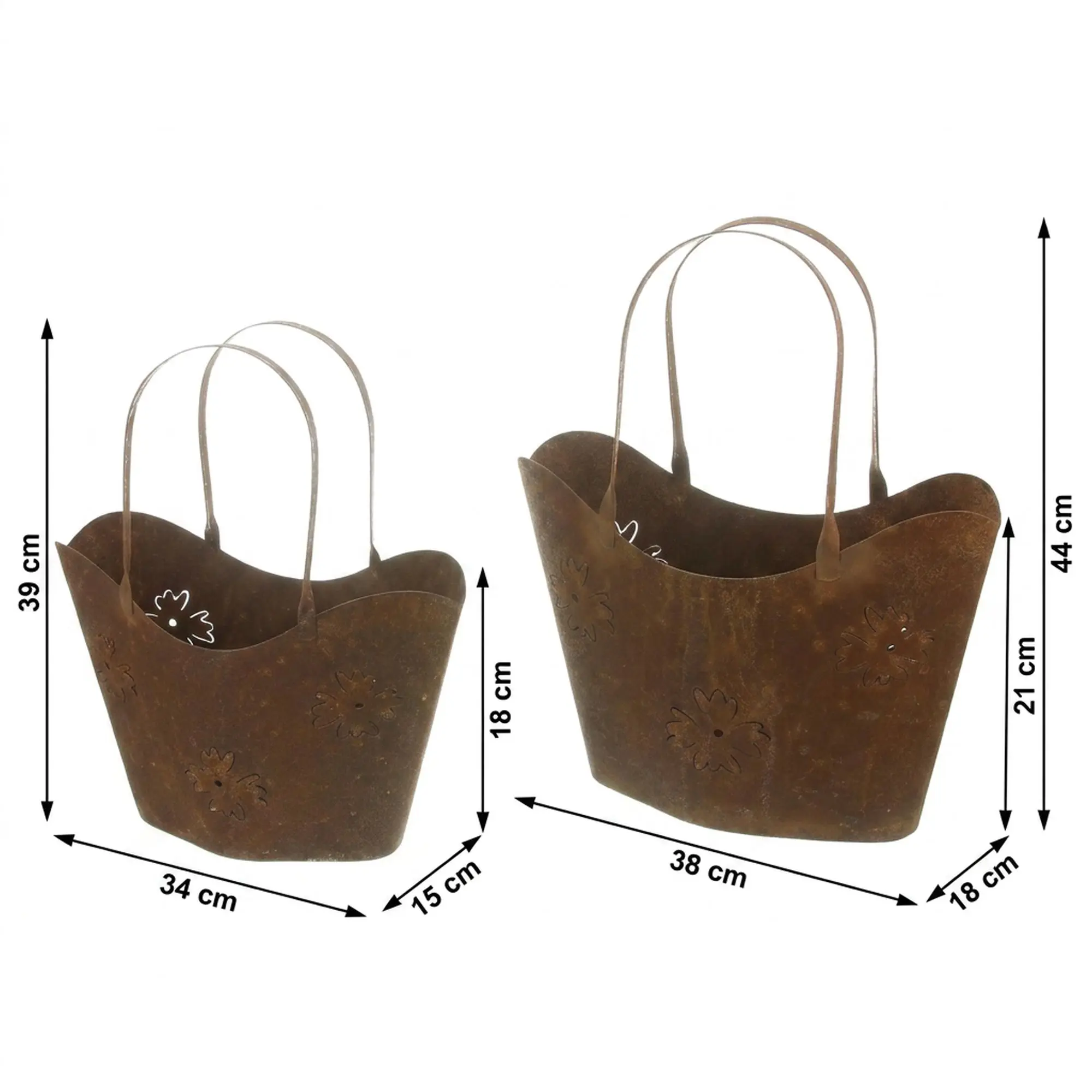 Pflanzer "Shoppingbag", 2er Set  im Frank Flechtwaren Online Shop für Jubiläumsartikel-Garten kaufen